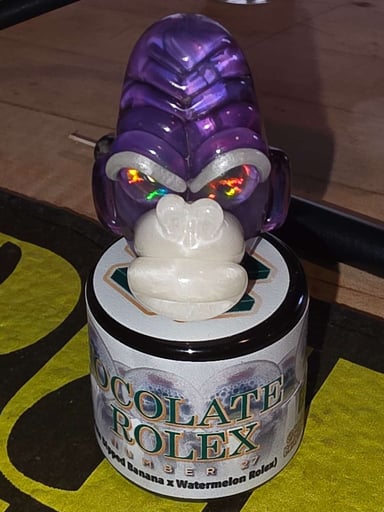 Preview pic of 🦍 2020 Firefly Glass "Closed Mouth" Gorilla Pendant 🌌