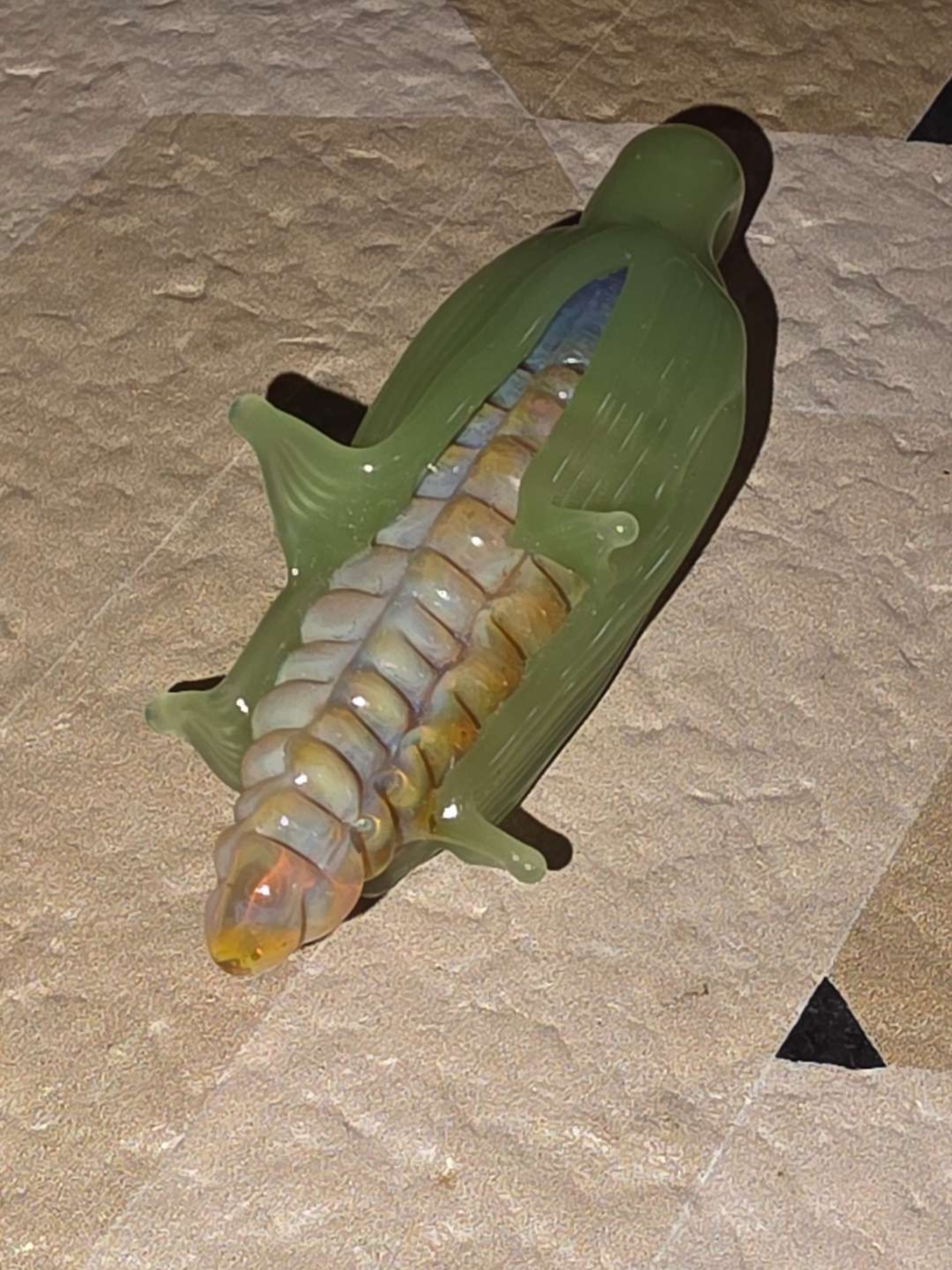 N.E.S. Glass Fumed Corn on the Cob Pendant 🌽🔥 image 0