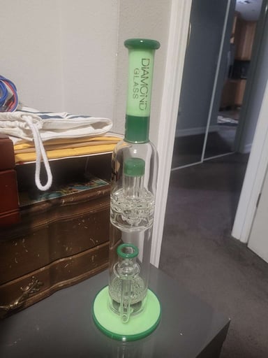 Preview pic of Diamond Glass Gridded Ball double ratchet tube