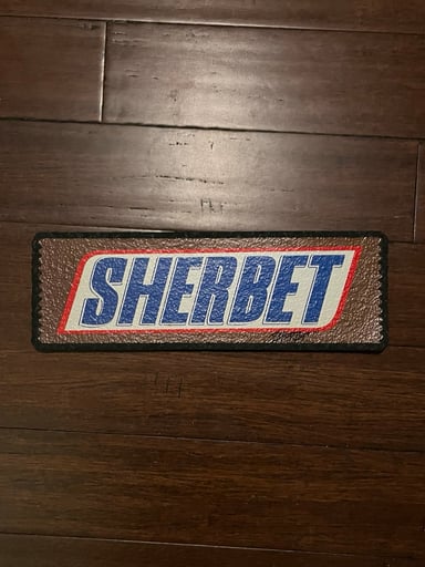 Preview pic of SIGNED Snickers Bar Mat by Sherbet Glass x Moodmats