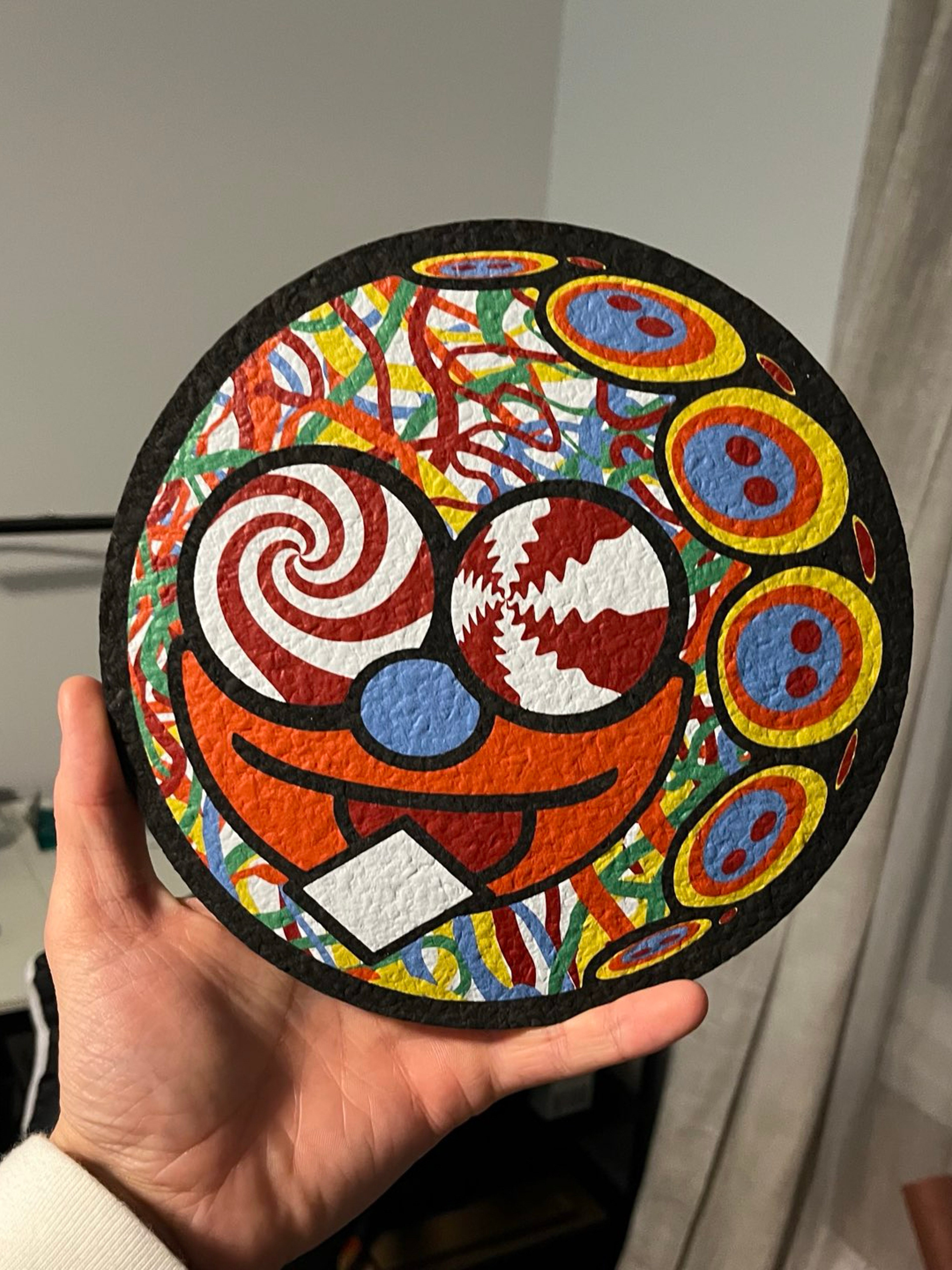 🅰️cid Eater 8” Round Mat by Mike Gong x Slinger x Moodmats image 0