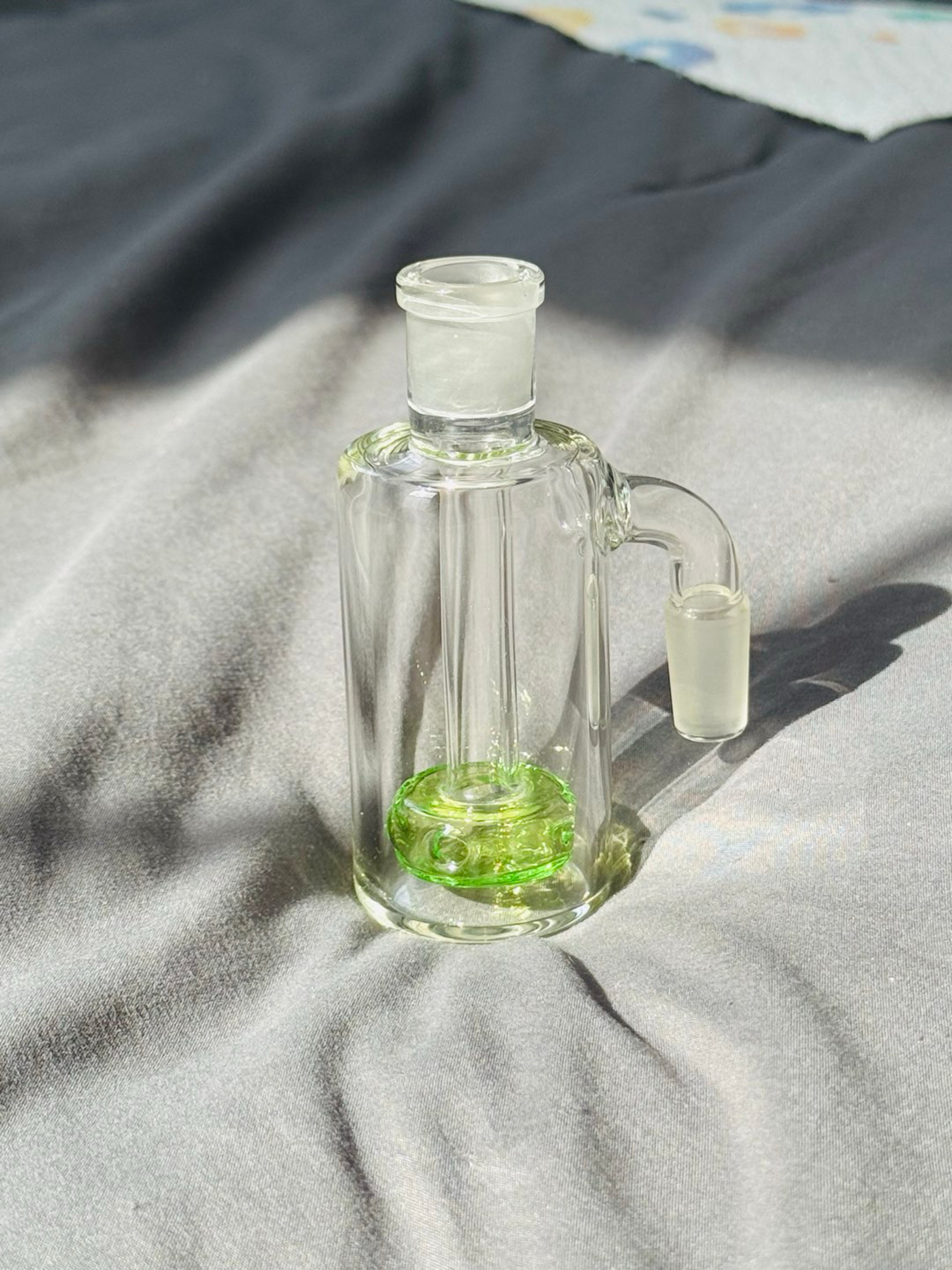 Preview pic of 🔥  BRAND NEW HANDBLOWN CUSTOM THICK GLASS* 14mm 90* 4-hole disc ash-catcher!!