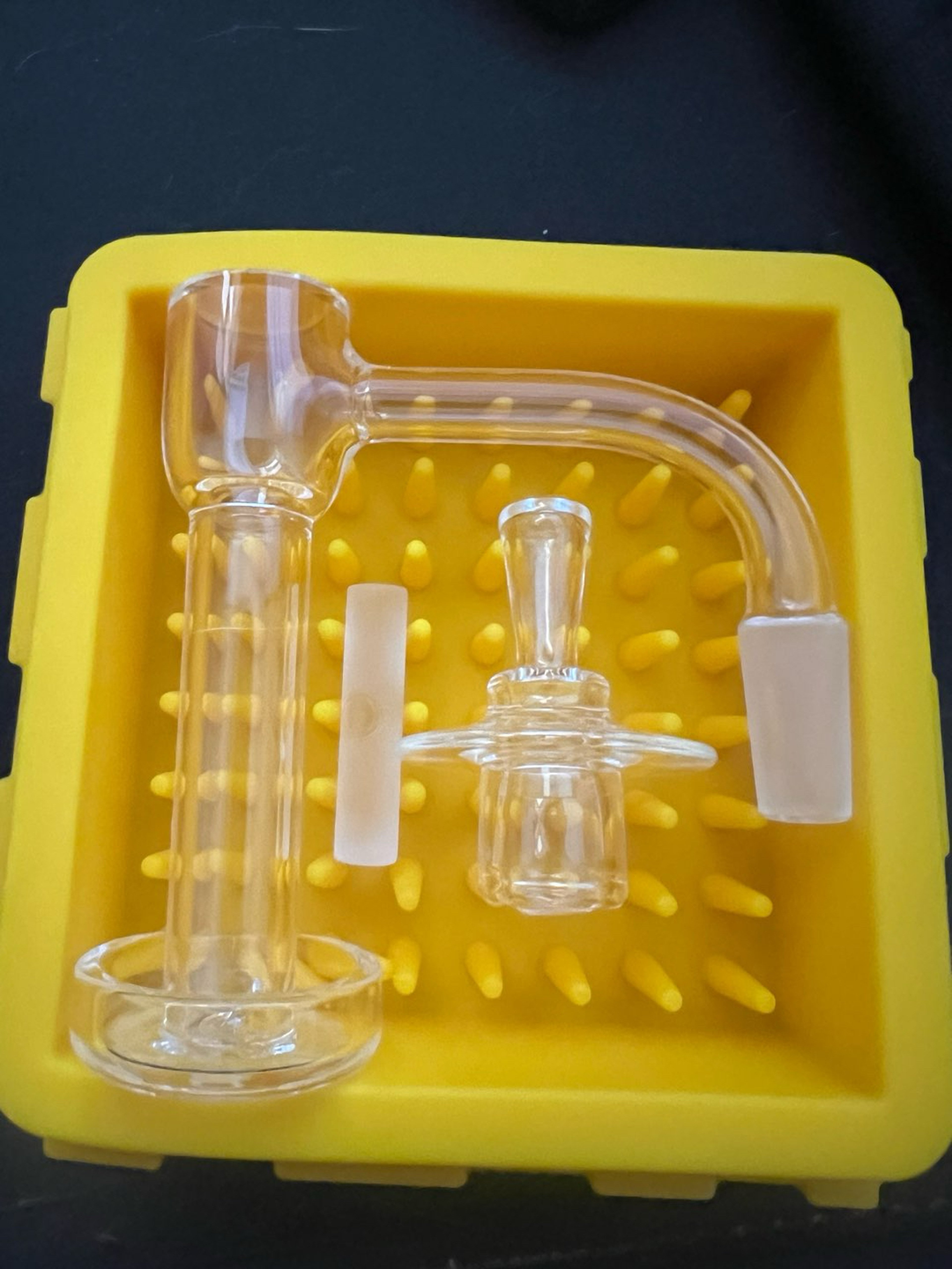 Preview pic of 10mm xxl toro terp slurper with HE pillar and Zach brown cap