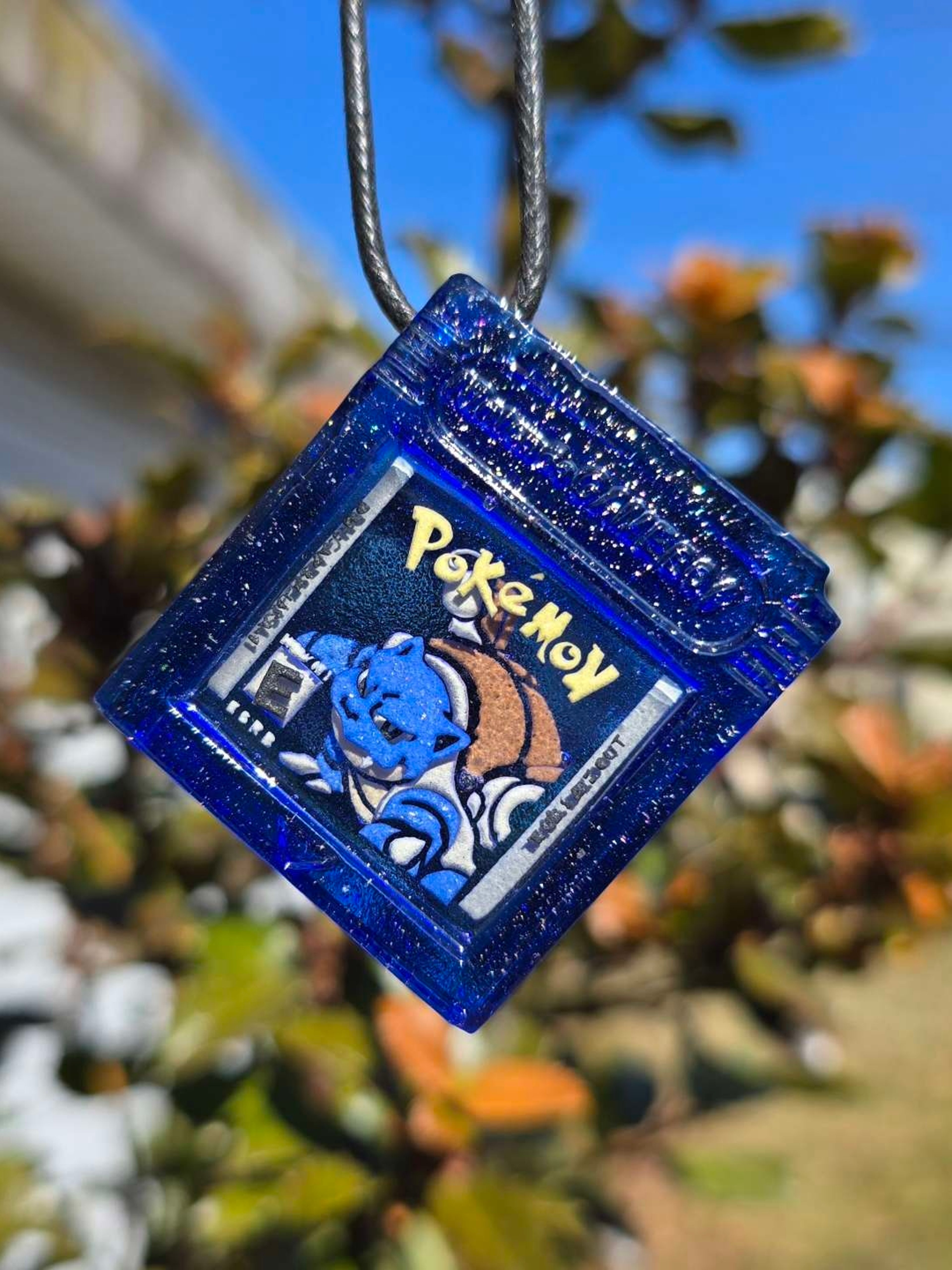 Preview pic of Pokemon Blue Blastoise Layered Game Cartridge Pendant