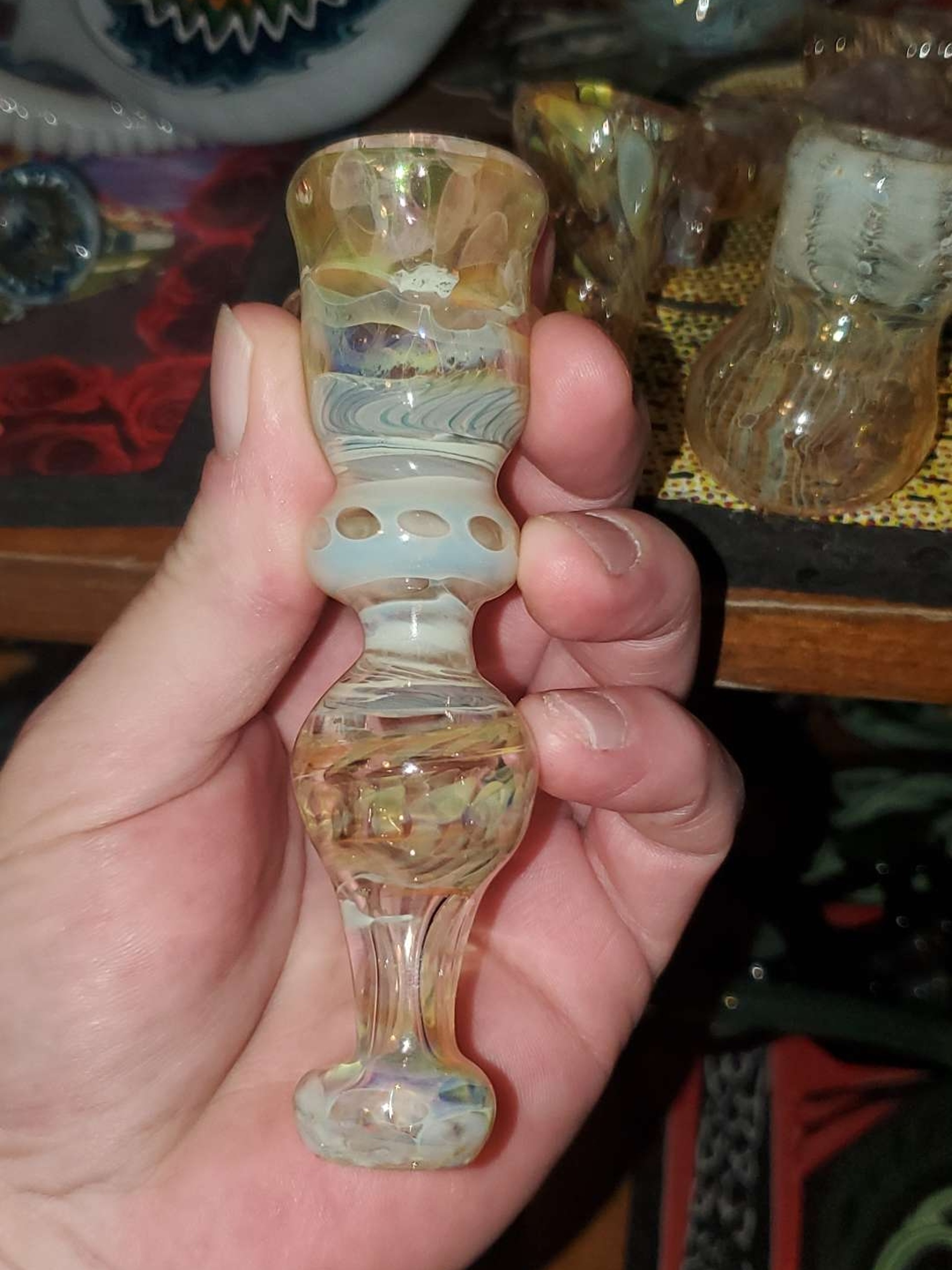 Preview pic of Vintage Bob Snodgrass Large Chillum/Flu Pipe.