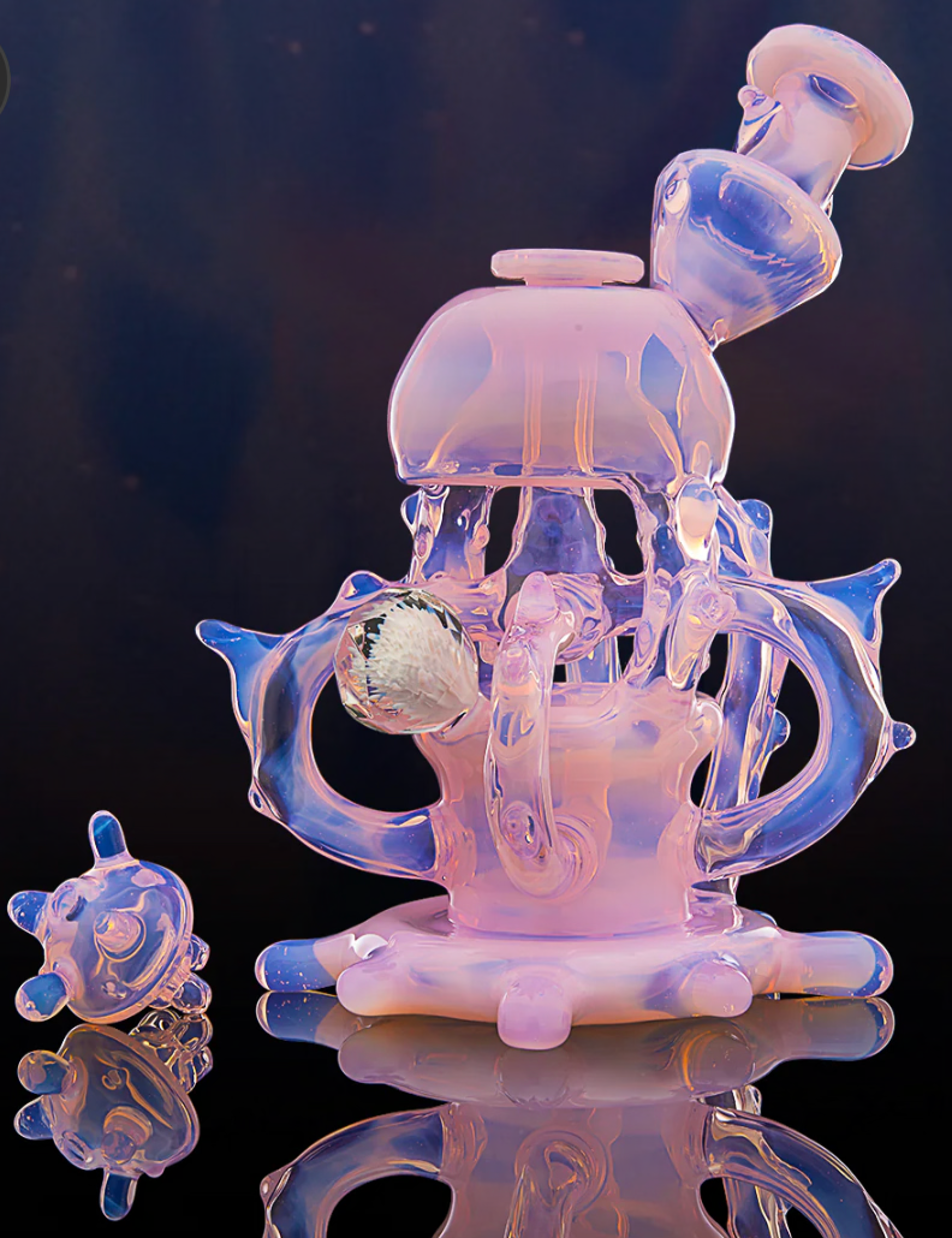 Preview pic of 23 Glass - Quad dripper Recycler