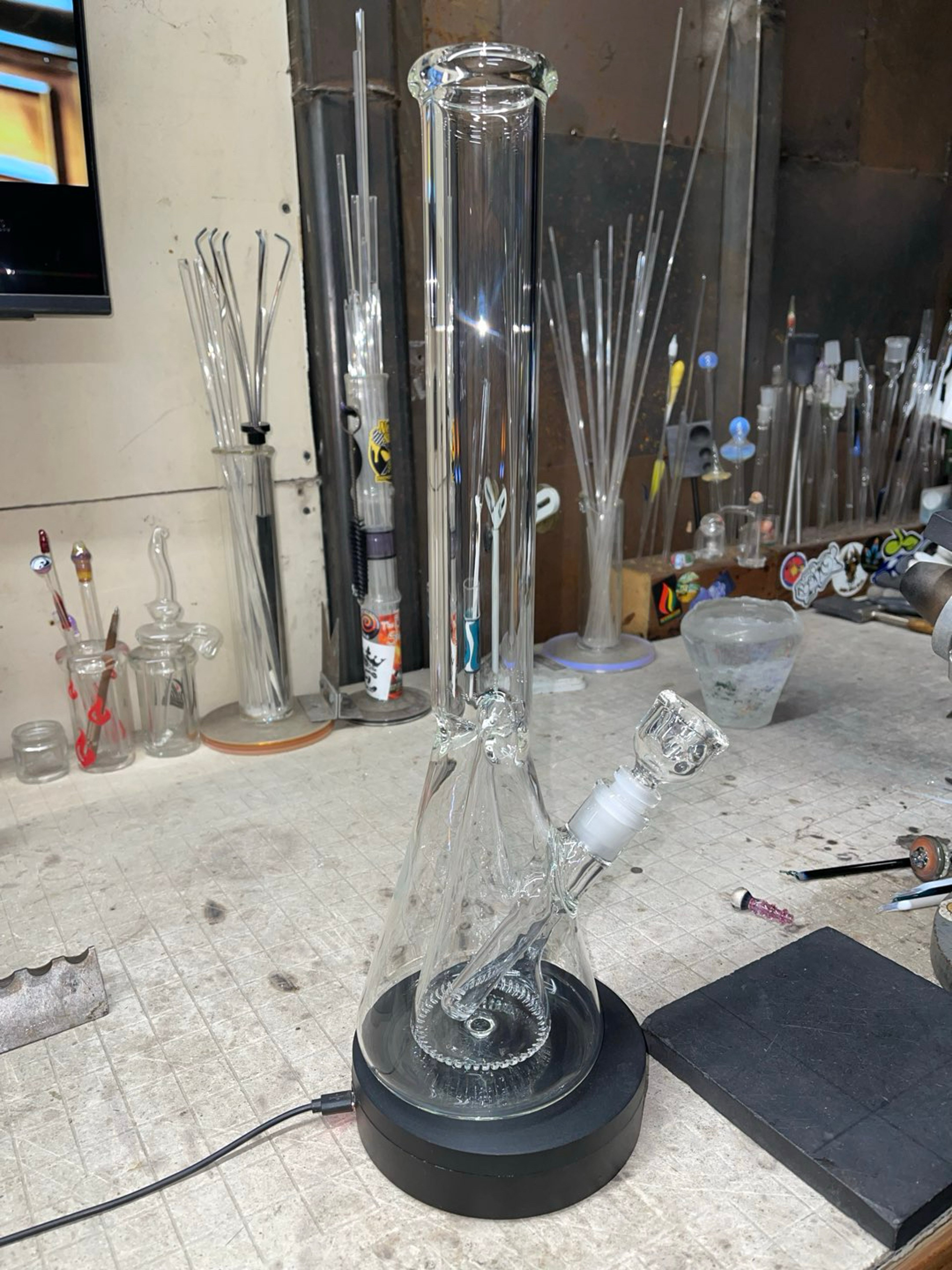 16” tall x 44mm, 14mm 1 hole slide, comes with adapter to use the slide without steam image 0