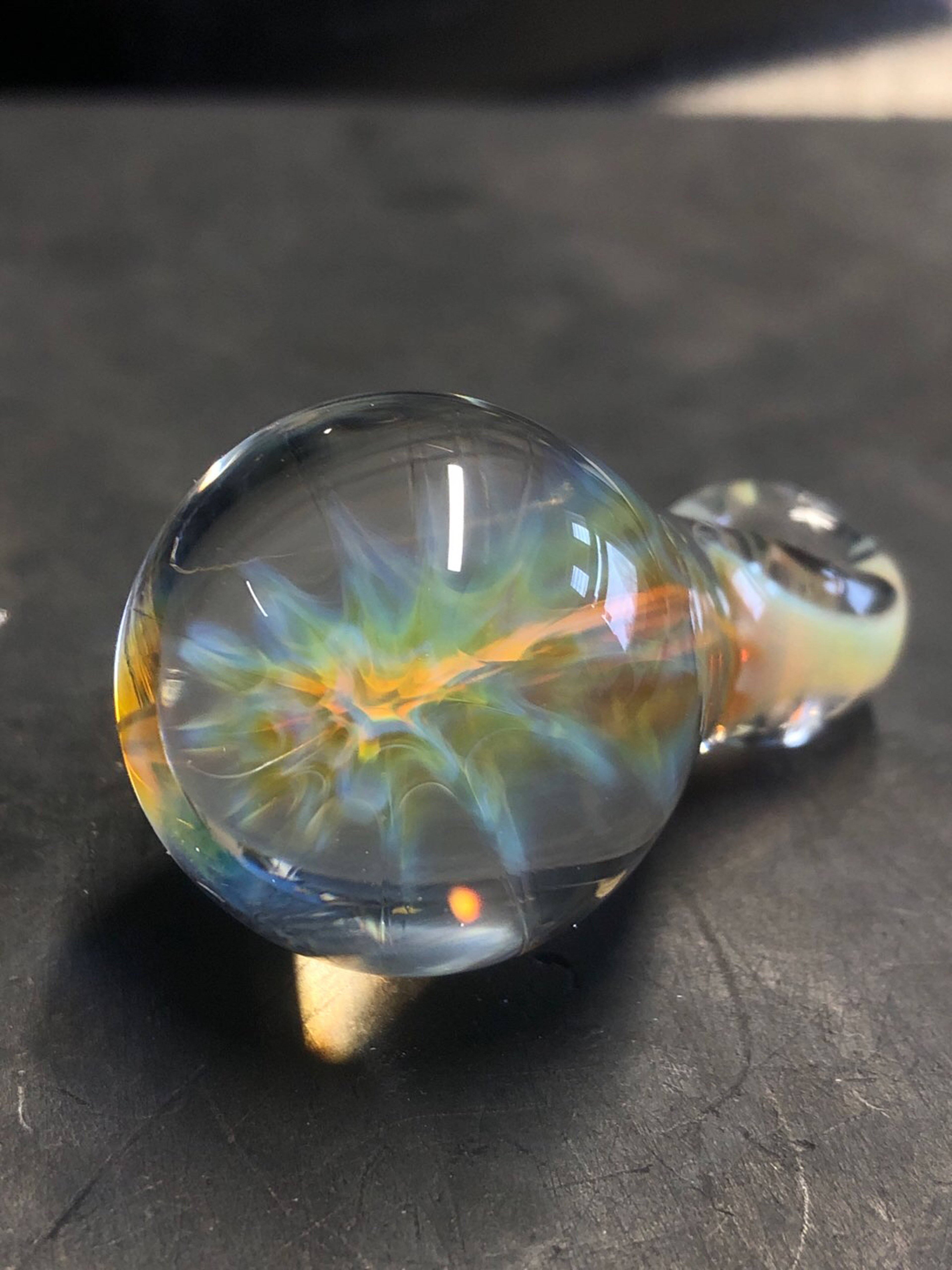 Sliver fume honey comb pendent image 0