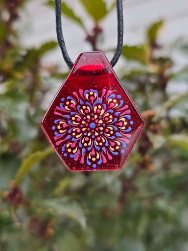 Preview pic of Dot Mandala Layered Glow Pendant