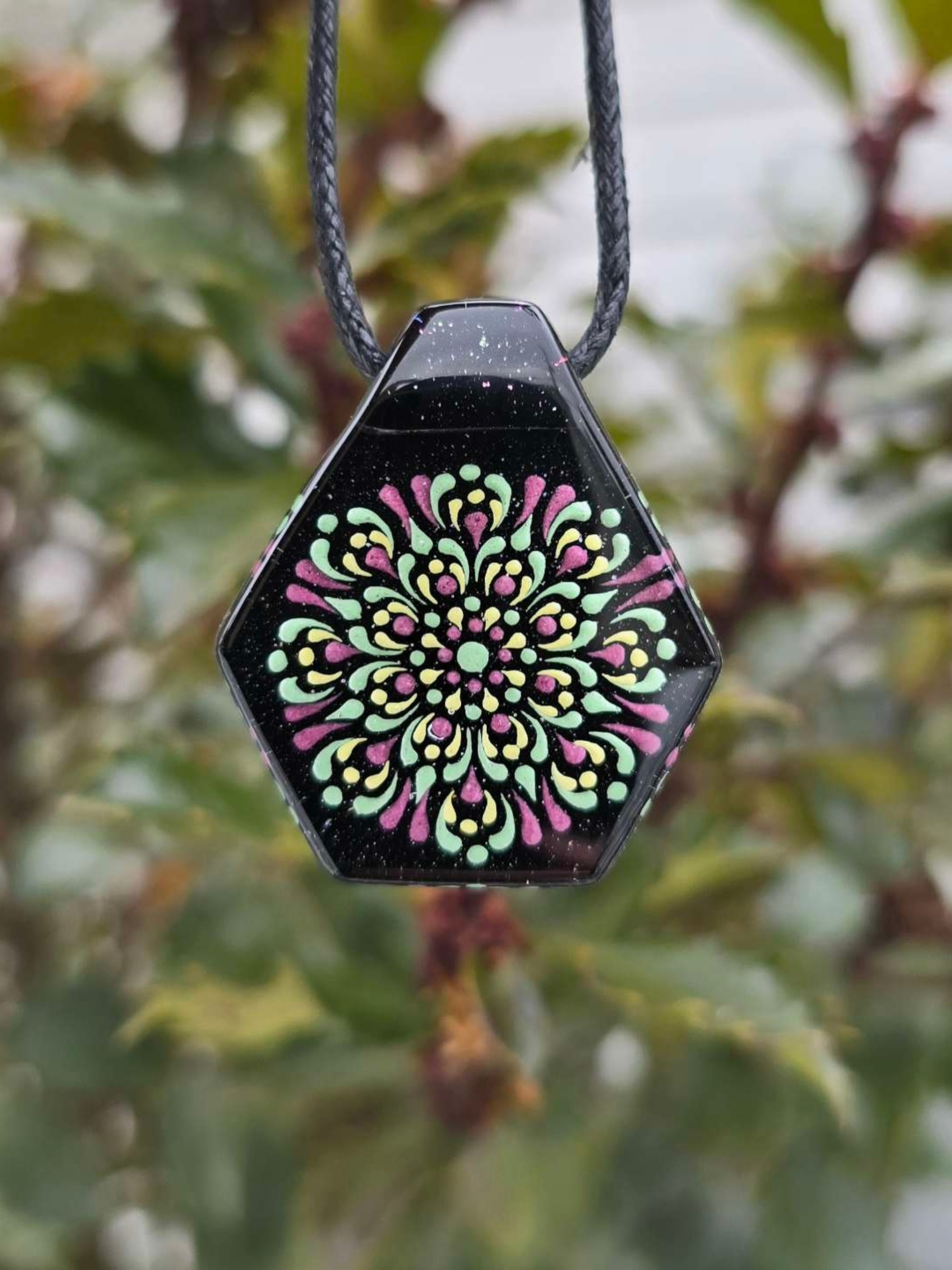 Preview pic of Dot Mandala Layered Glow Pendant