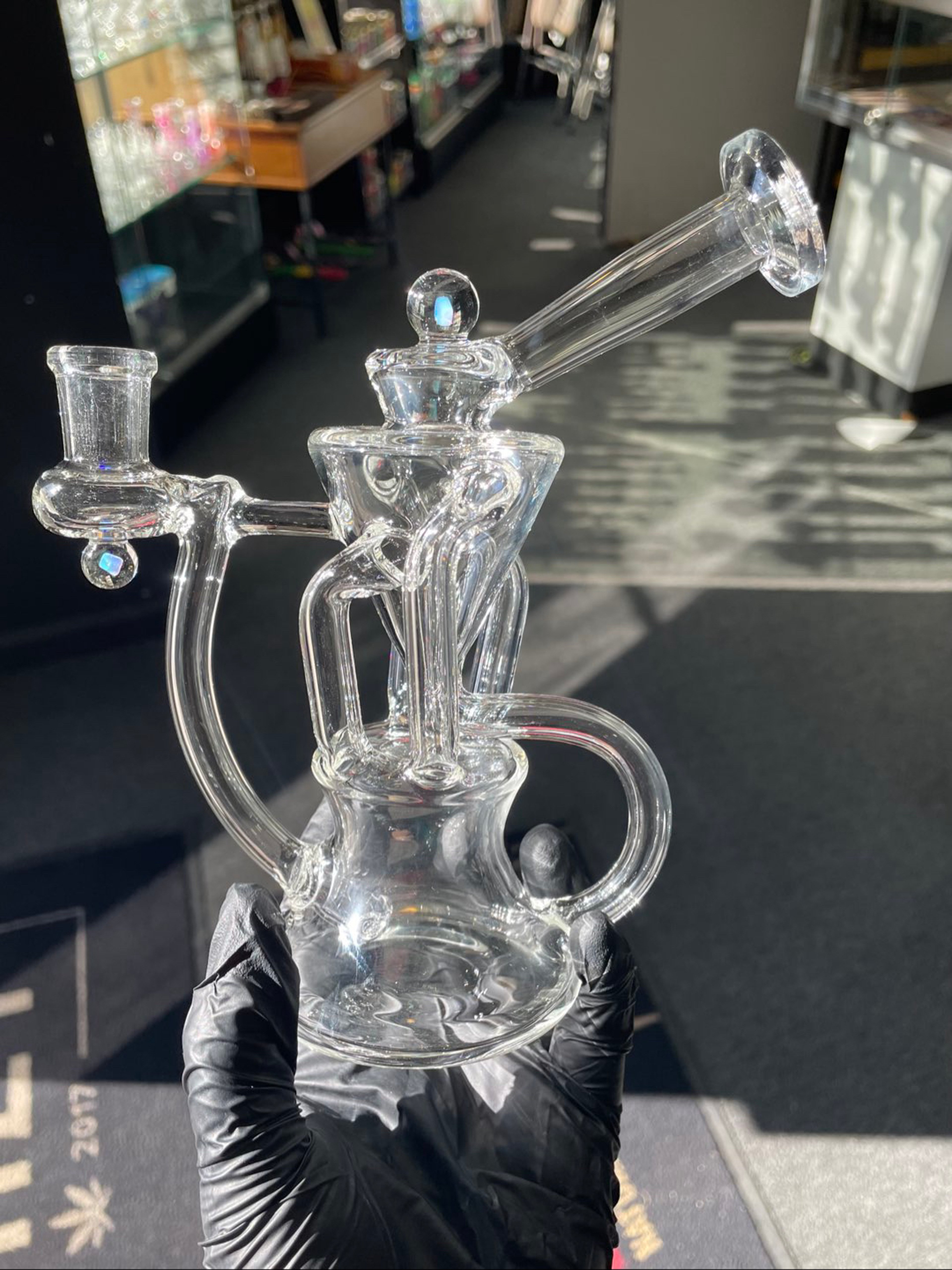 Preview pic of 8” Clear Quadcycler Double Opal
