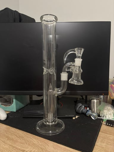 Preview pic of Greek Glass Fixed 360° Grid Tube Bong