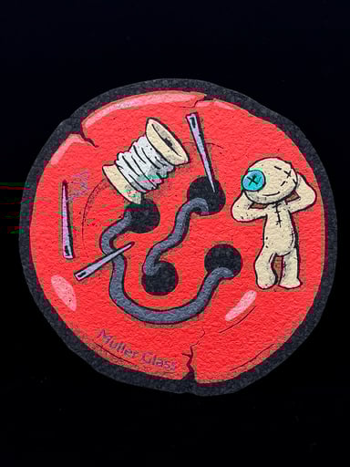 Preview pic of UV Red Button Mat by Muller Glass x Moodmats