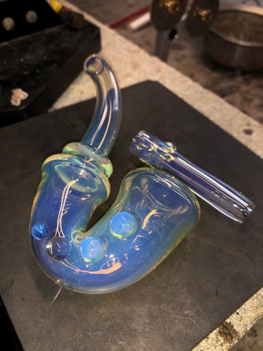 Preview pic of Sliver fume Sherlock chillum set