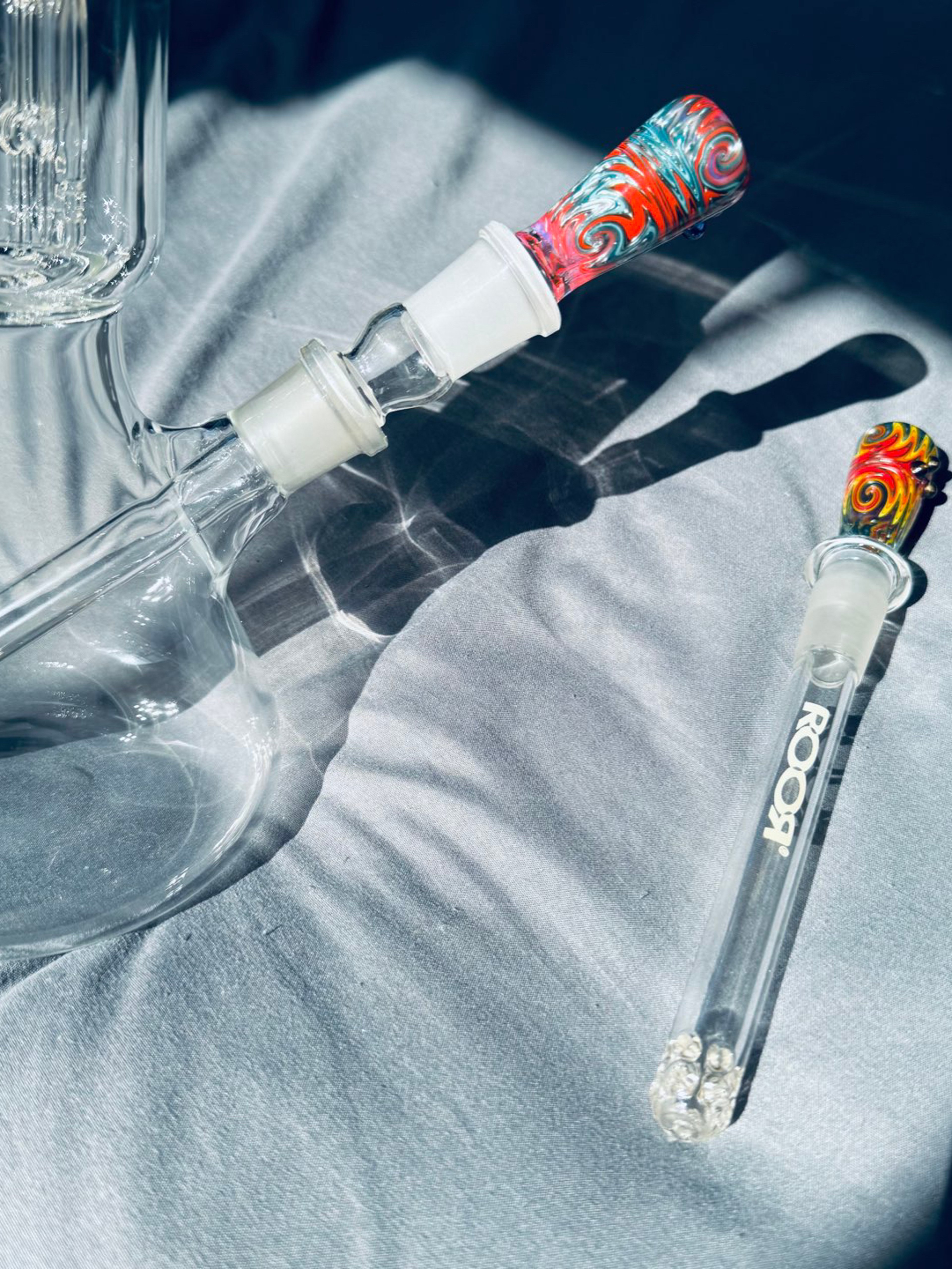 🔥COMBO🔥 14”ROOR Tech 4-Arm Tree Beaker combo 14mm /18mm + worked slides 🧐🔥 image 0