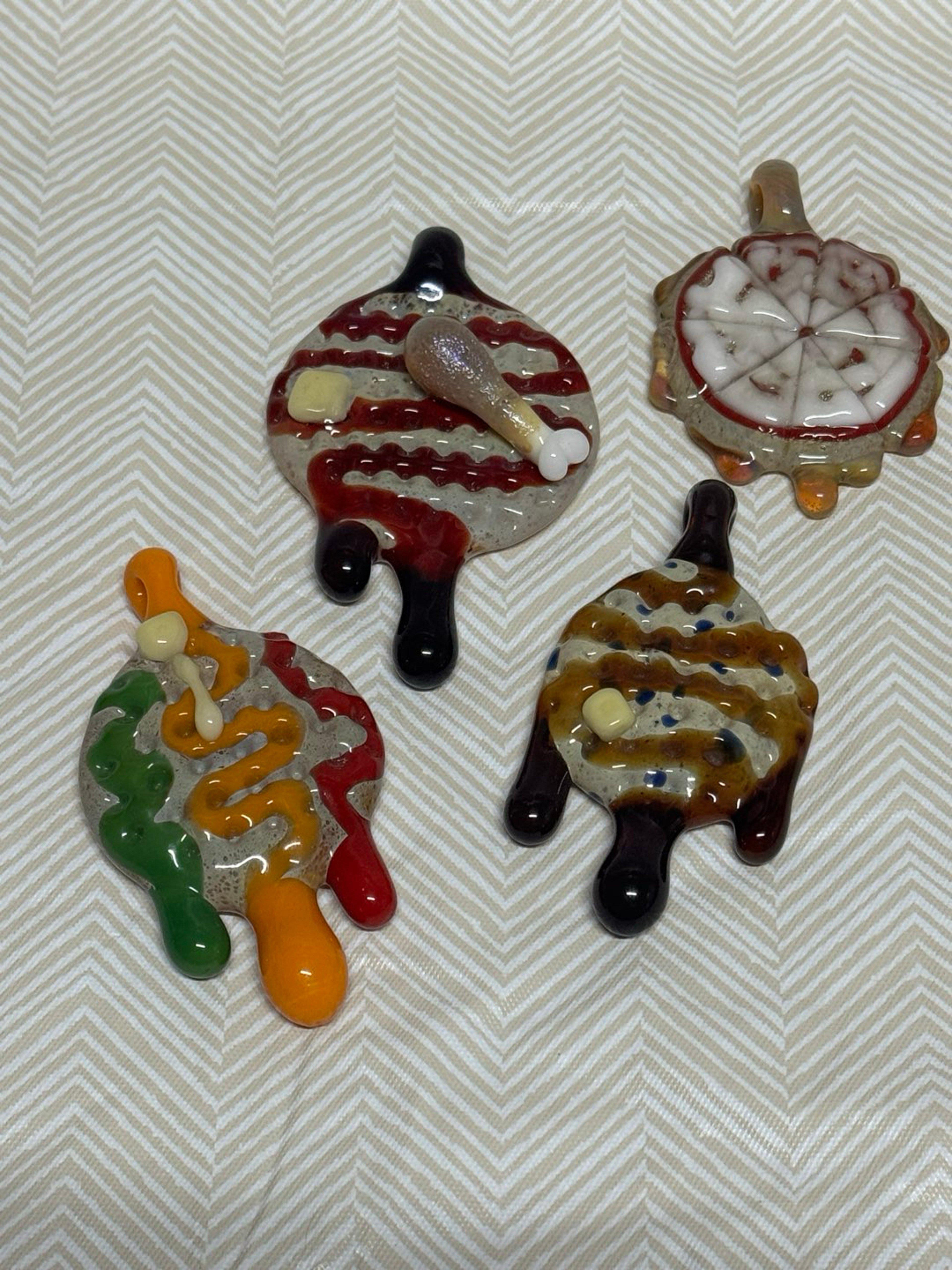 Pizza/ Waffle pendants by Chad piece image 0