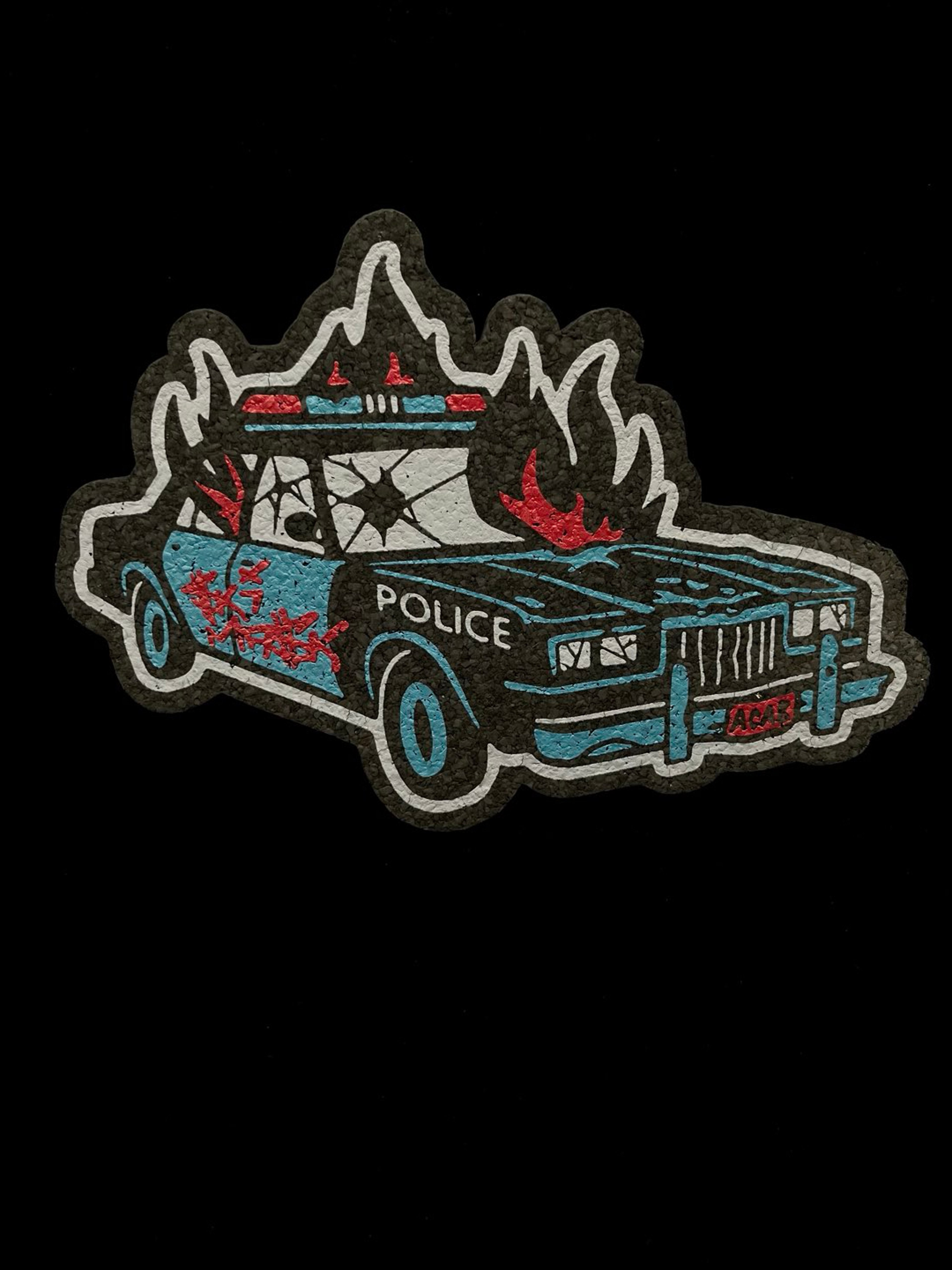 Preview pic of FTP Burning Cop Car Mat by Moodmats x Ski Mask Glass