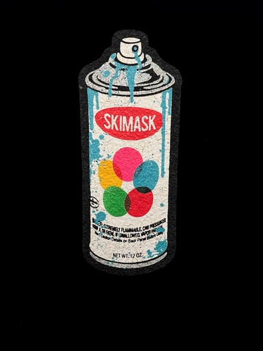 Preview pic of UV le250 Aerosol Spray Can Mat by Ski Mask Glass x Moodmats