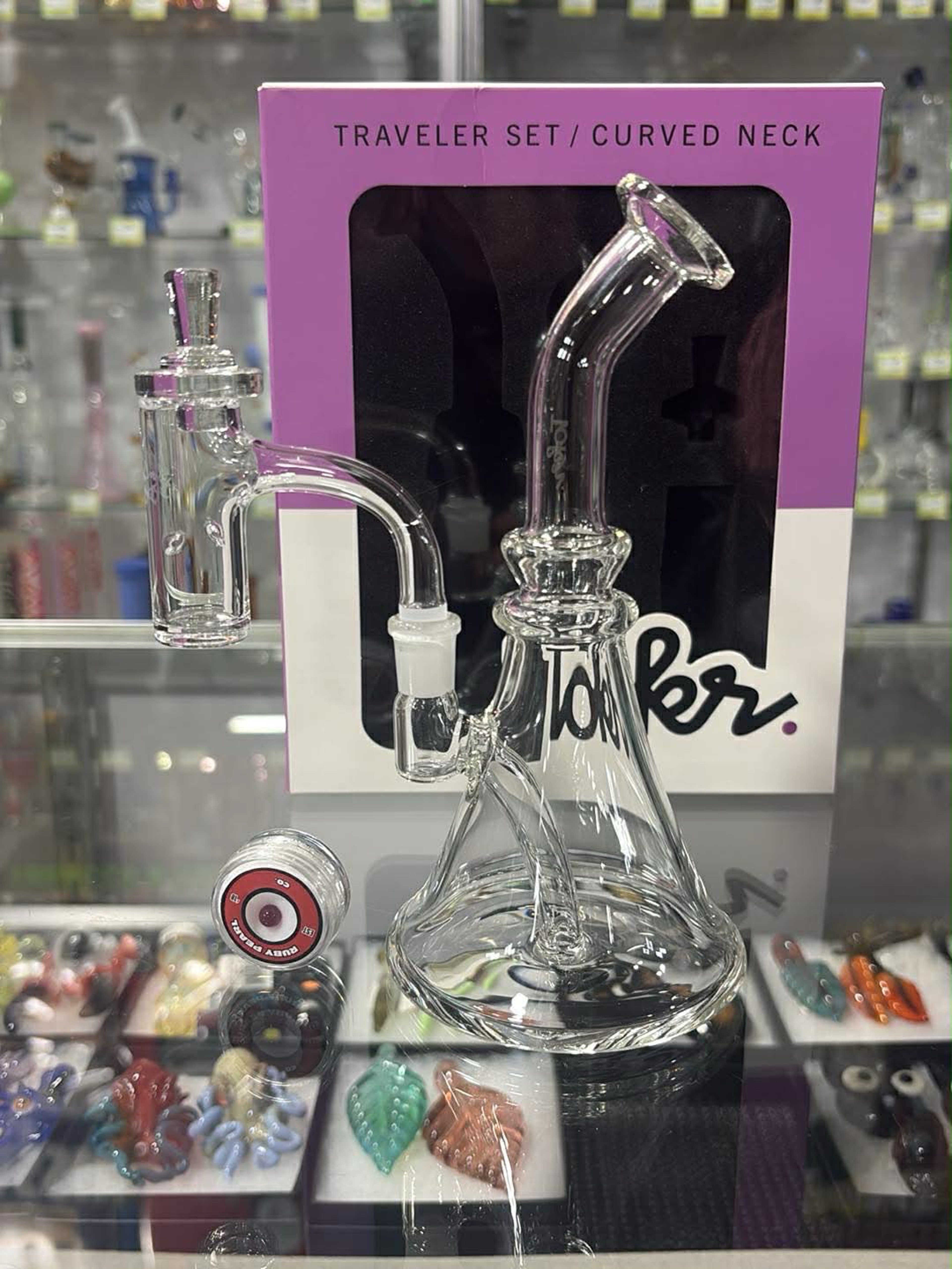 Preview pic of Tokr Glass x Ruby Pearl Co Boxed Set Bent Neck