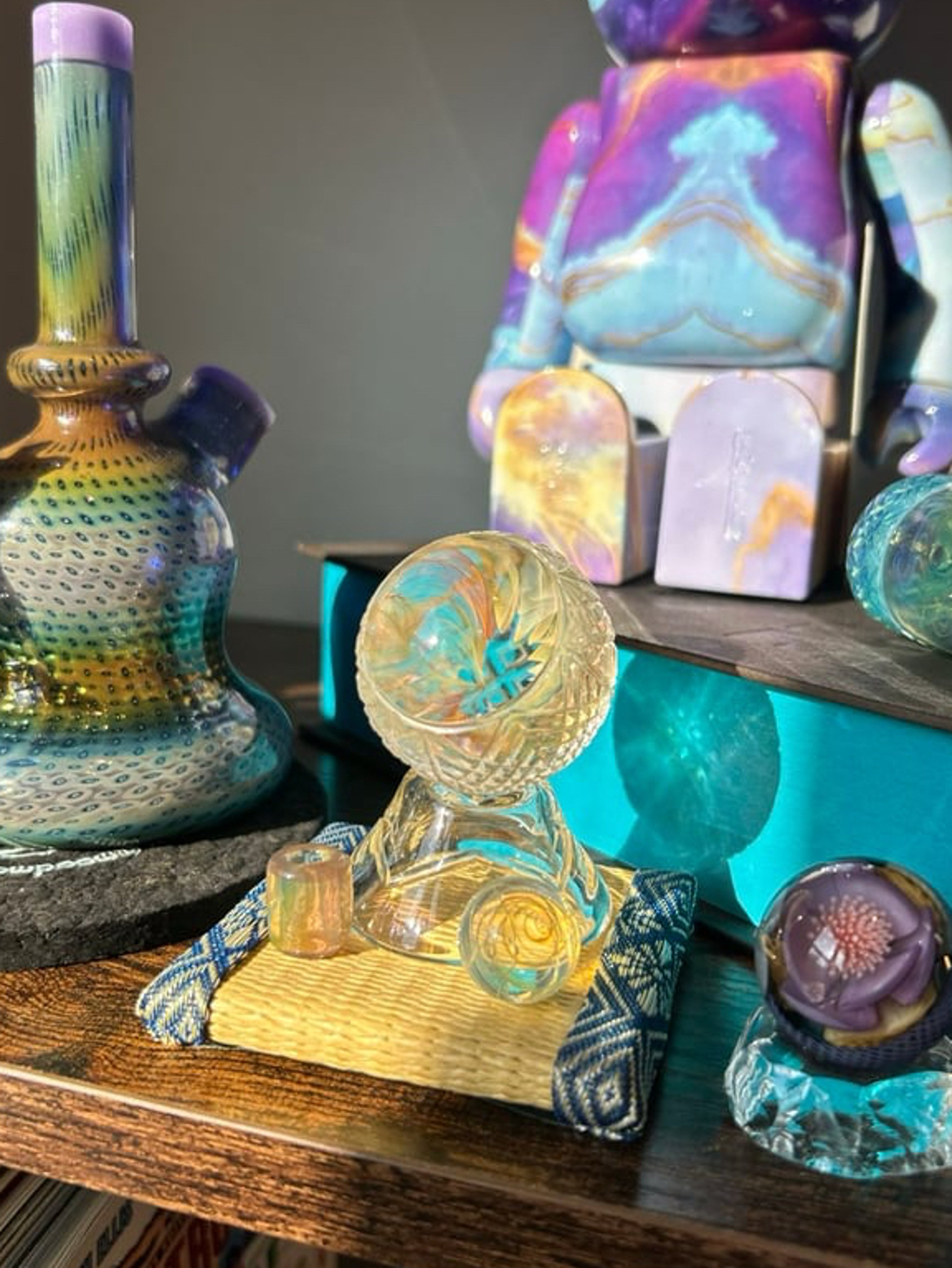 Preview pic of Ksukebey Large 50mm Fumed Kiriko Marble