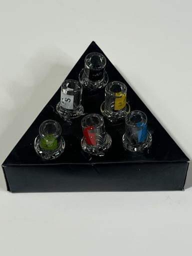 Preview pic of Higher Standards Set of 6 Premium Assorted Glass Filter Tips, Reusable