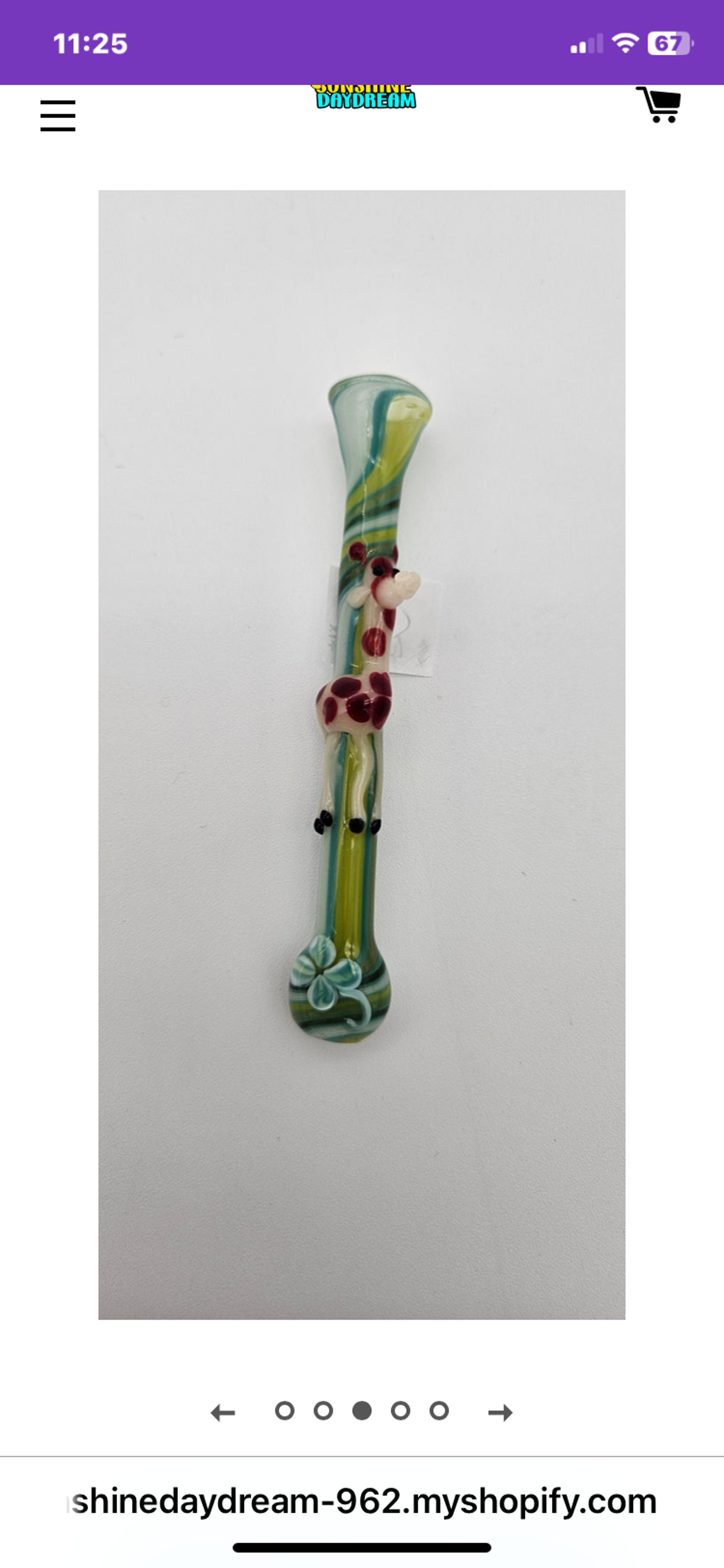 Preview pic of Jem Glass Giraffe Chillum