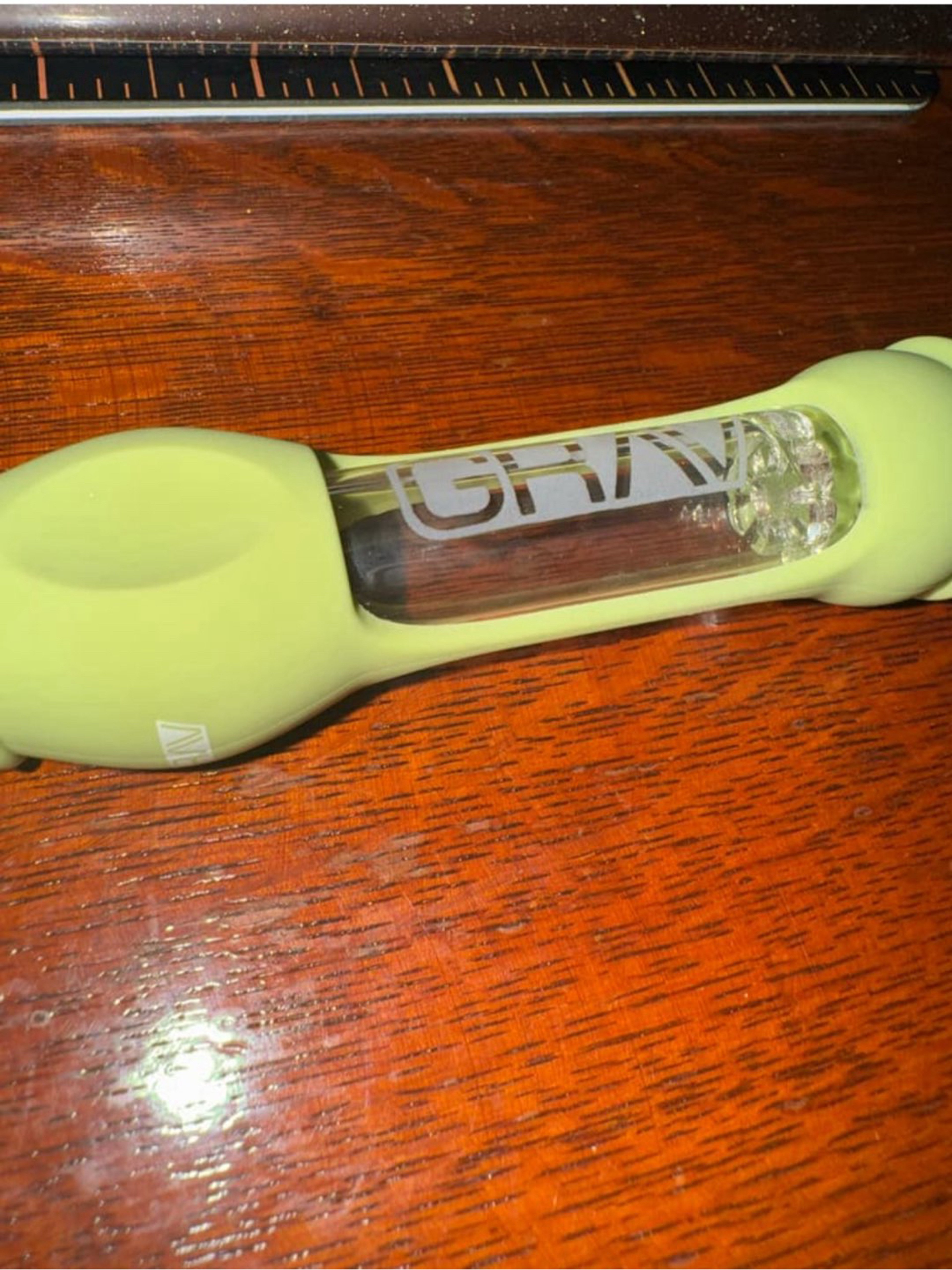 Light Green Grav Silicone One-Hitter & Glass Screen image 0