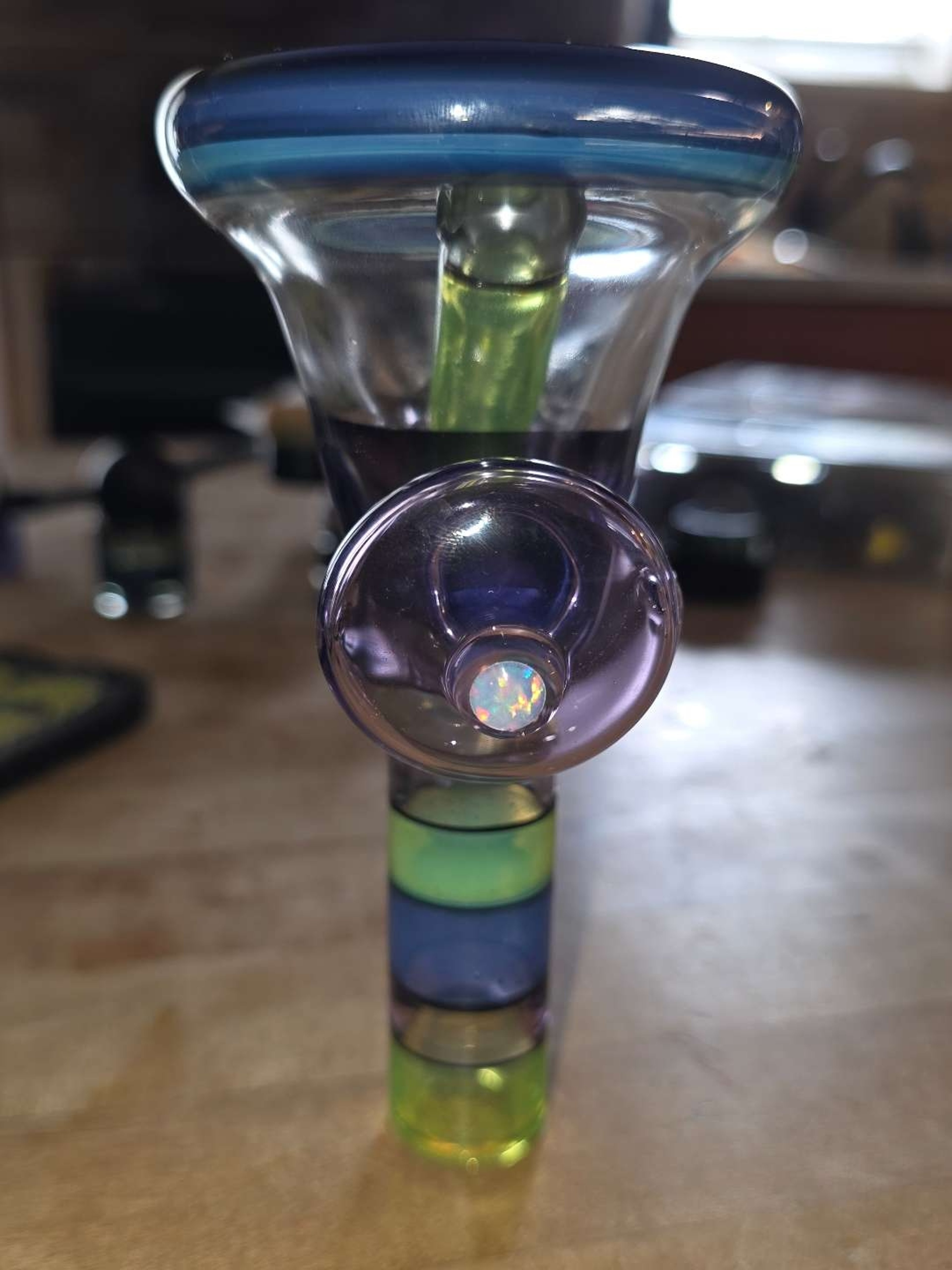 🔥 Glass Chance: 2022 Worked Mini Beaker with Opal (10mm) 🔥 image 0