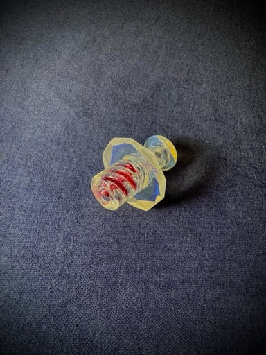 Preview pic of Spider Glass Faceted Silver Fume Spinner Cap