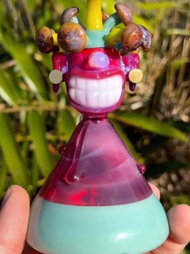 Preview pic of Ryder glass sculpted pierced ear melty mushy tripster rig