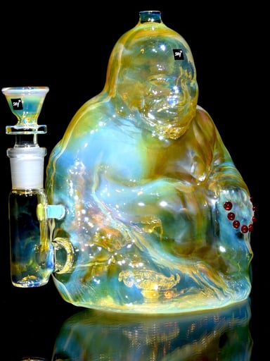 Preview pic of Sky Glass Siddhartha  - Fully-fumed Cast Sculpture Rig w/ High-diffusion Circ Perc - 14mm Female