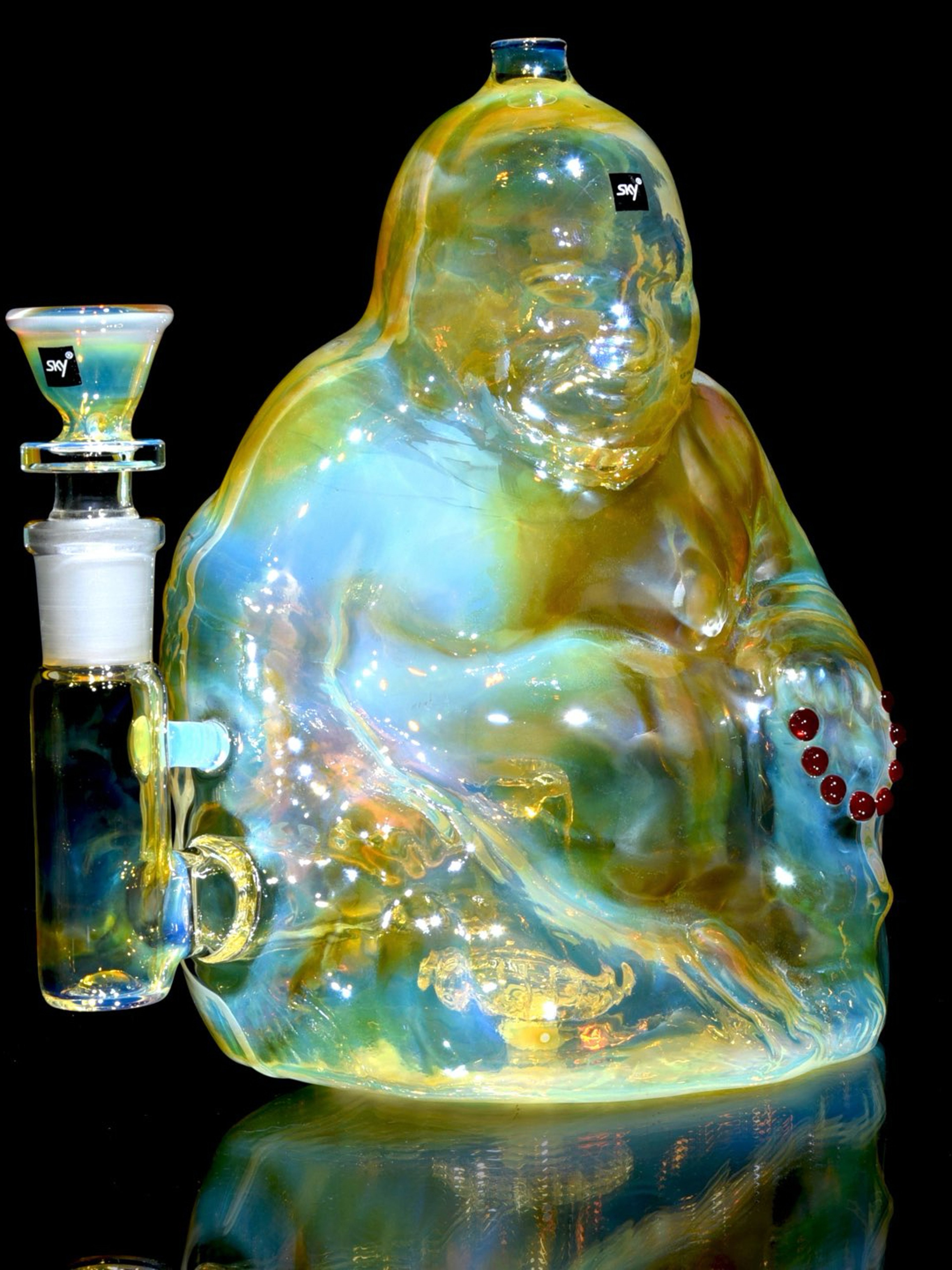 Preview pic of Sky Glass Siddhartha  - Fully-fumed Cast Sculpture Rig w/ High-diffusion Circ Perc - 14mm Female