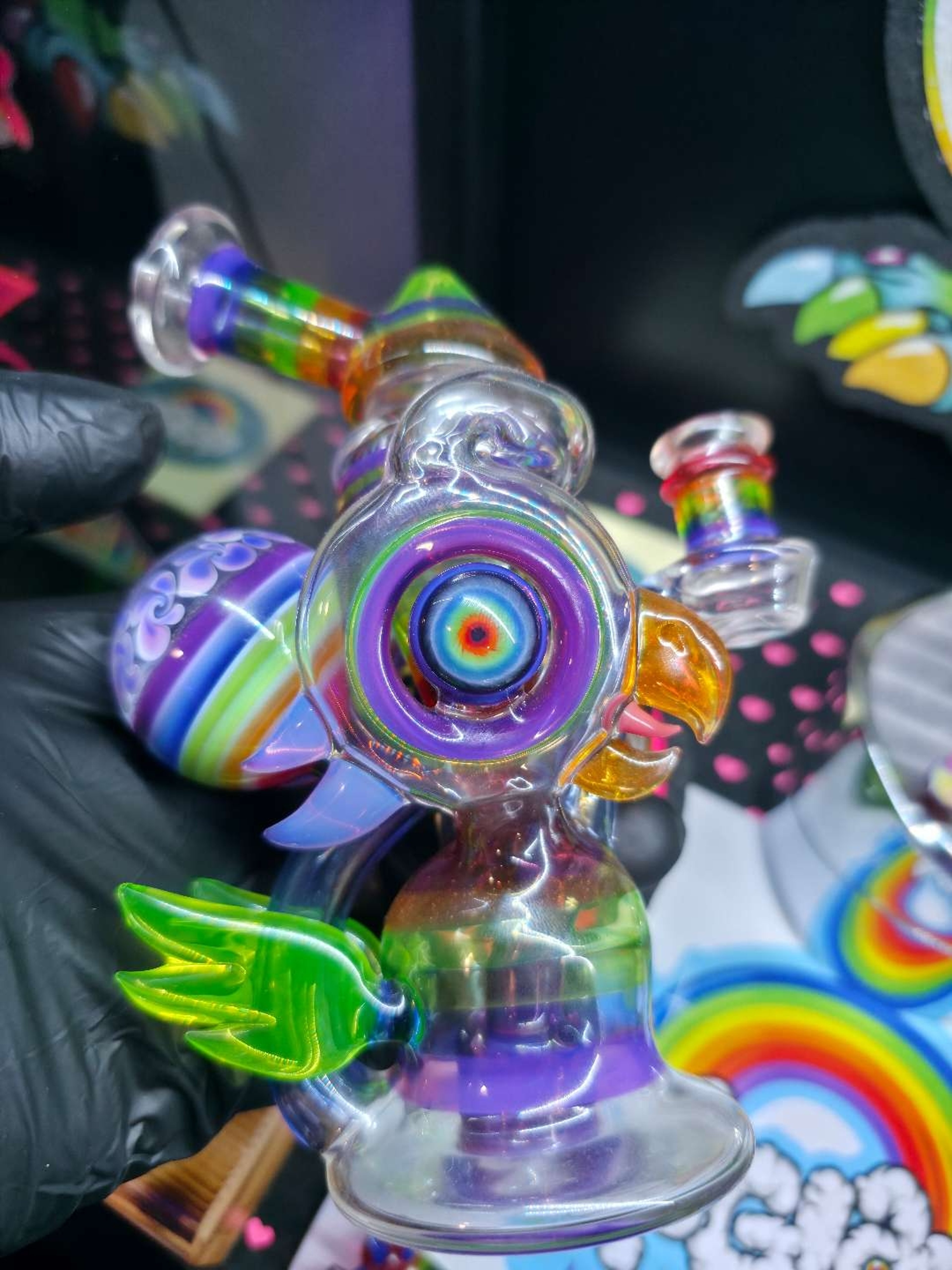 RJ Glass Dual Donut Uptake Recycler image 0