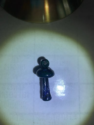 Preview pic of Mushroom pendant. Frit texture