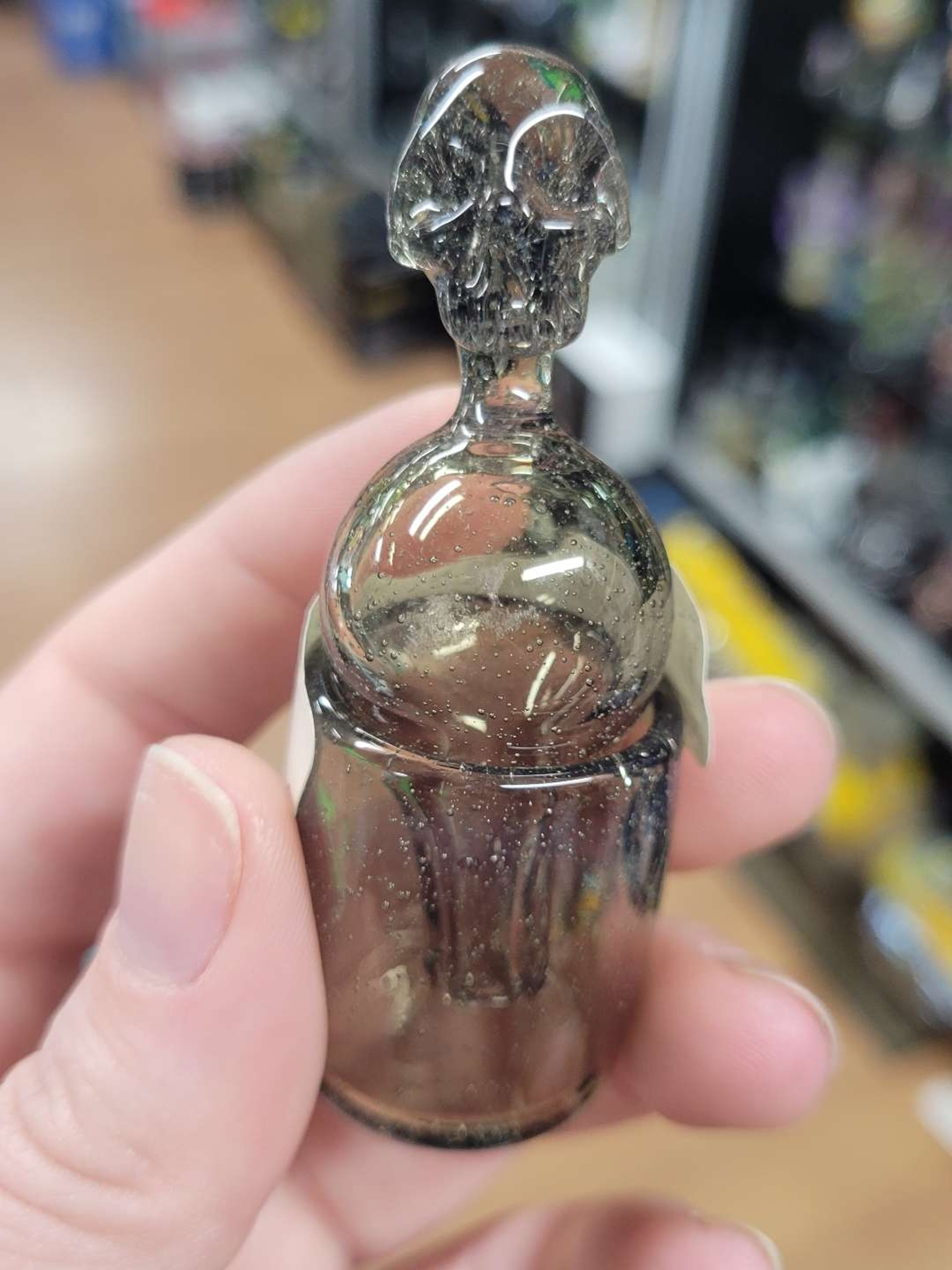 Preview pic of C.Martin blacklight reactive skull bubble cap