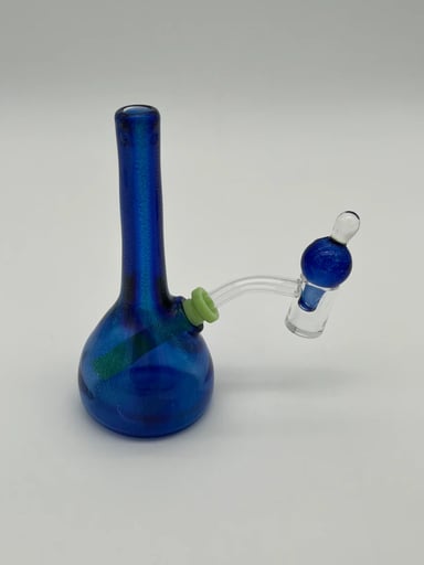 Preview pic of Ottone Glassworks Dichroic Blue Mini Rig Set