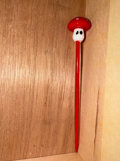 Preview pic of Red Mushroom Glass Dab Tool
