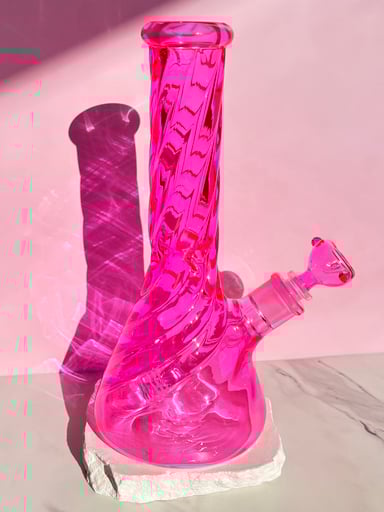Preview pic of Large Pink Iridescent Bong