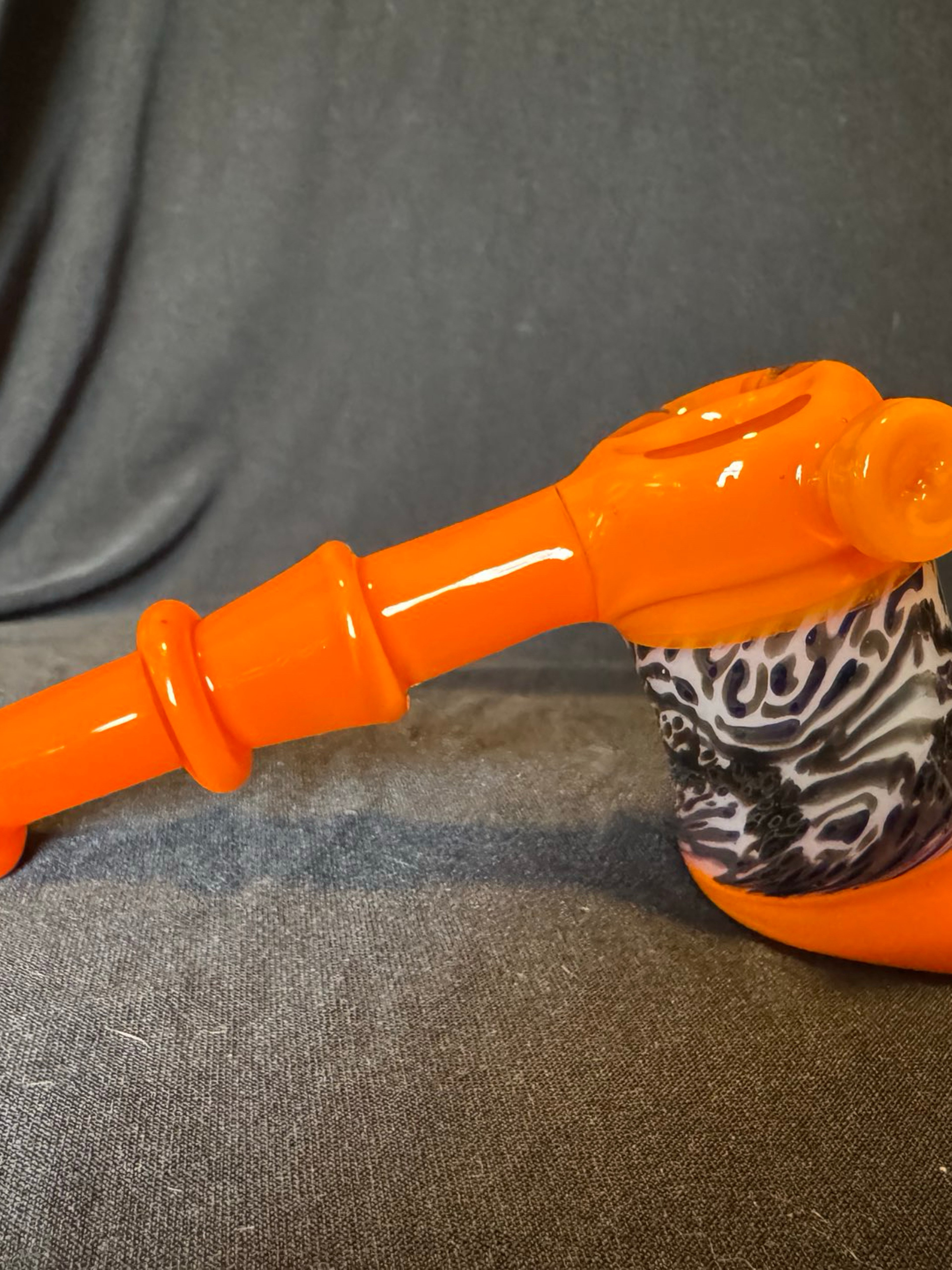 Preview pic of Halliecat pipe and matching smoking jacket