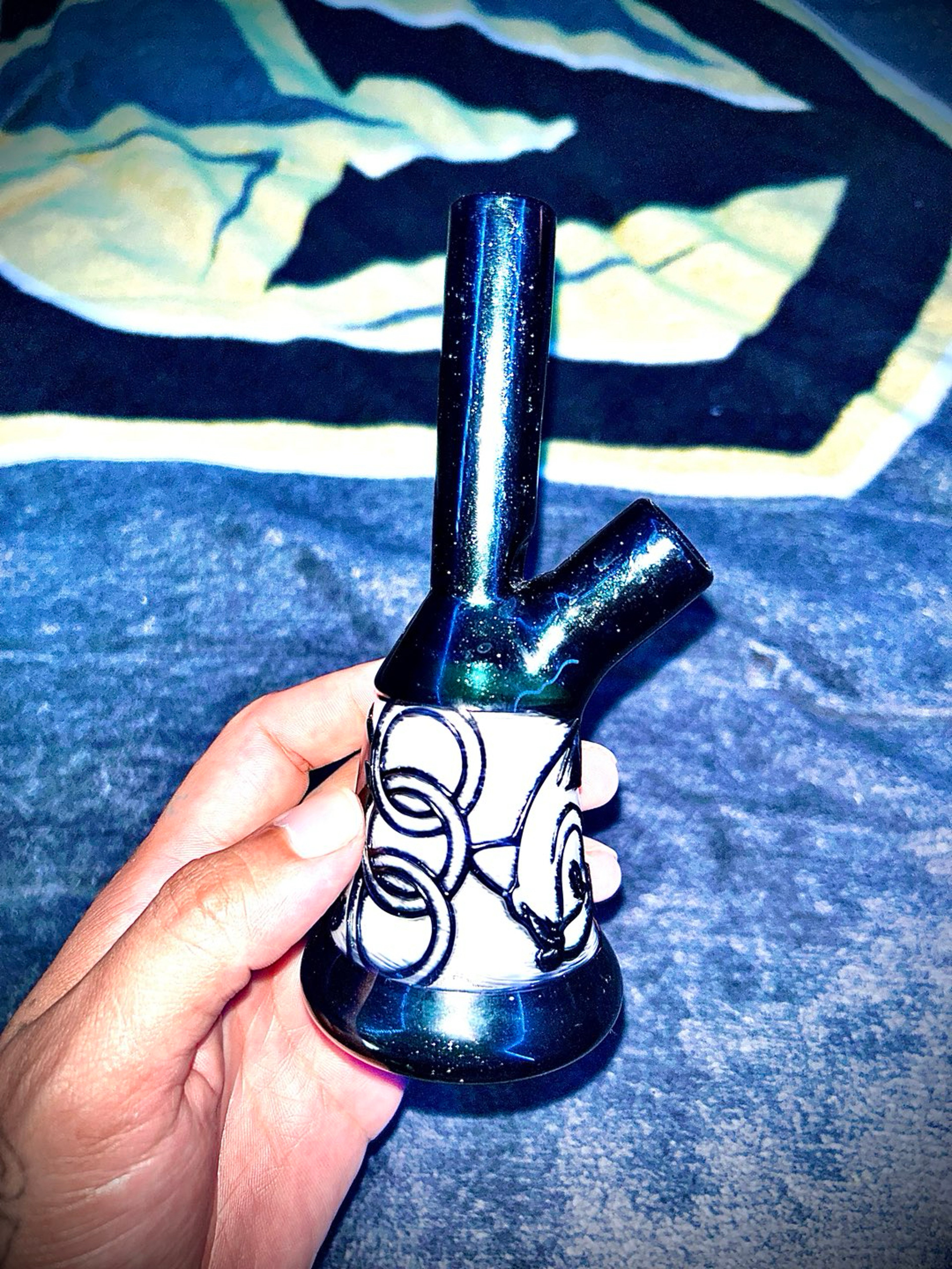 Dicro navy blue Sonic tube rig by Ethreal glass image 0