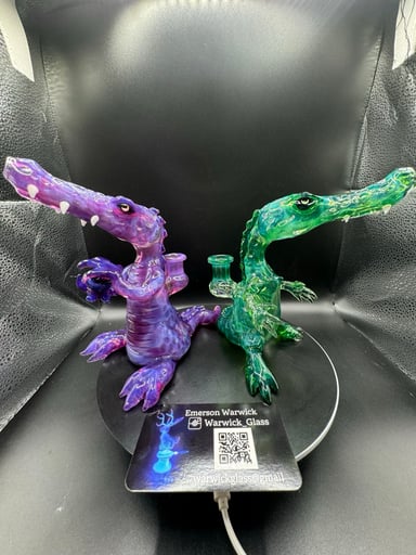 Preview pic of Warwick Glass -Green Croc