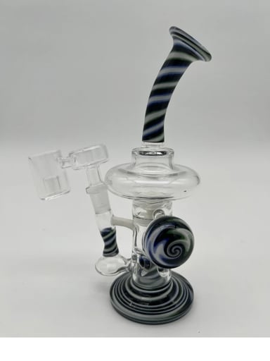 Preview pic of Licit Glass Mini Rig With Blue Wig Wag Marble