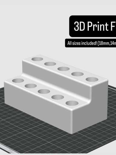 Preview pic of 3D Slide/Banger stand file (all sizes included)