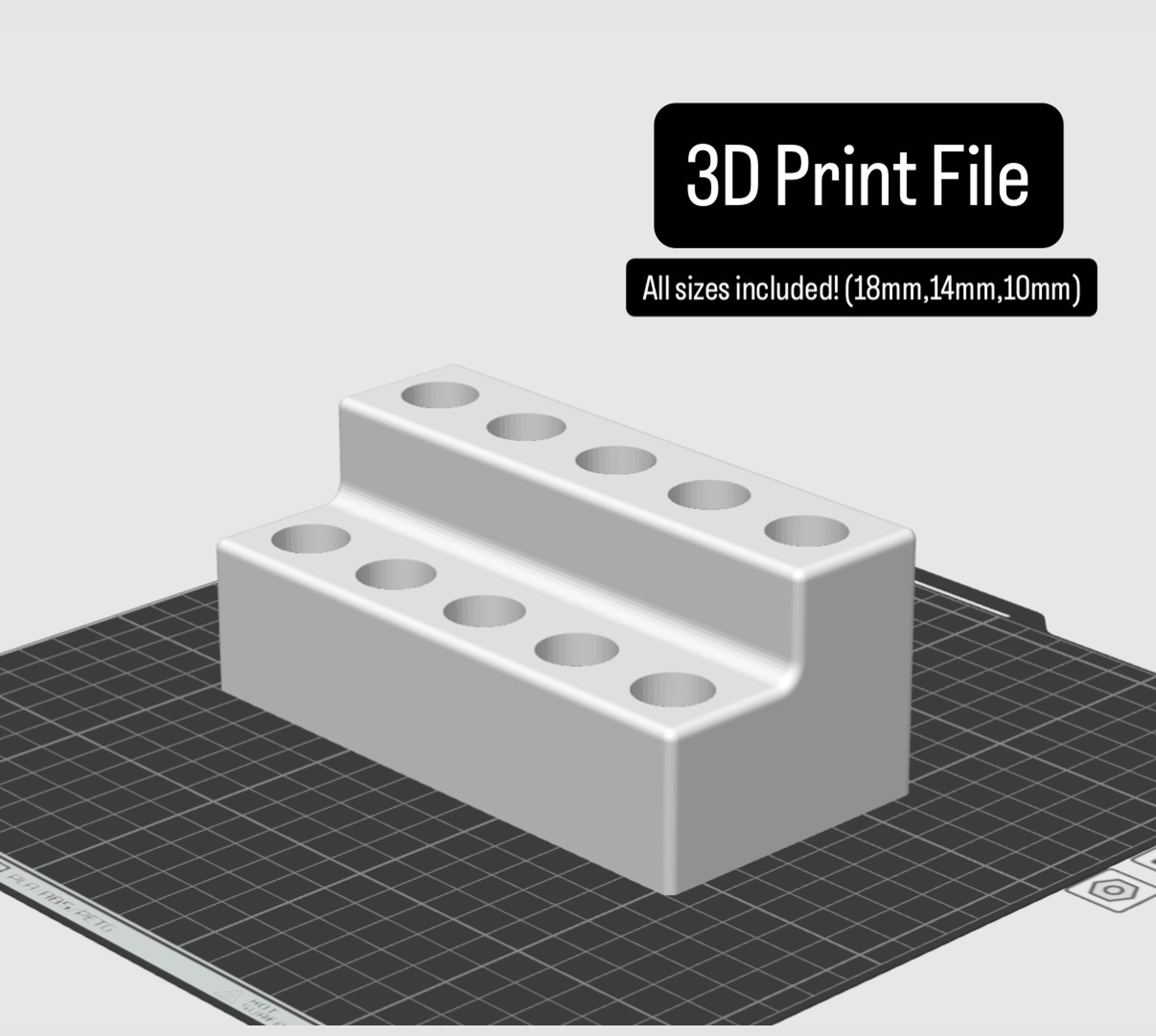 Preview pic of 3D Slide/Banger stand file (all sizes included)