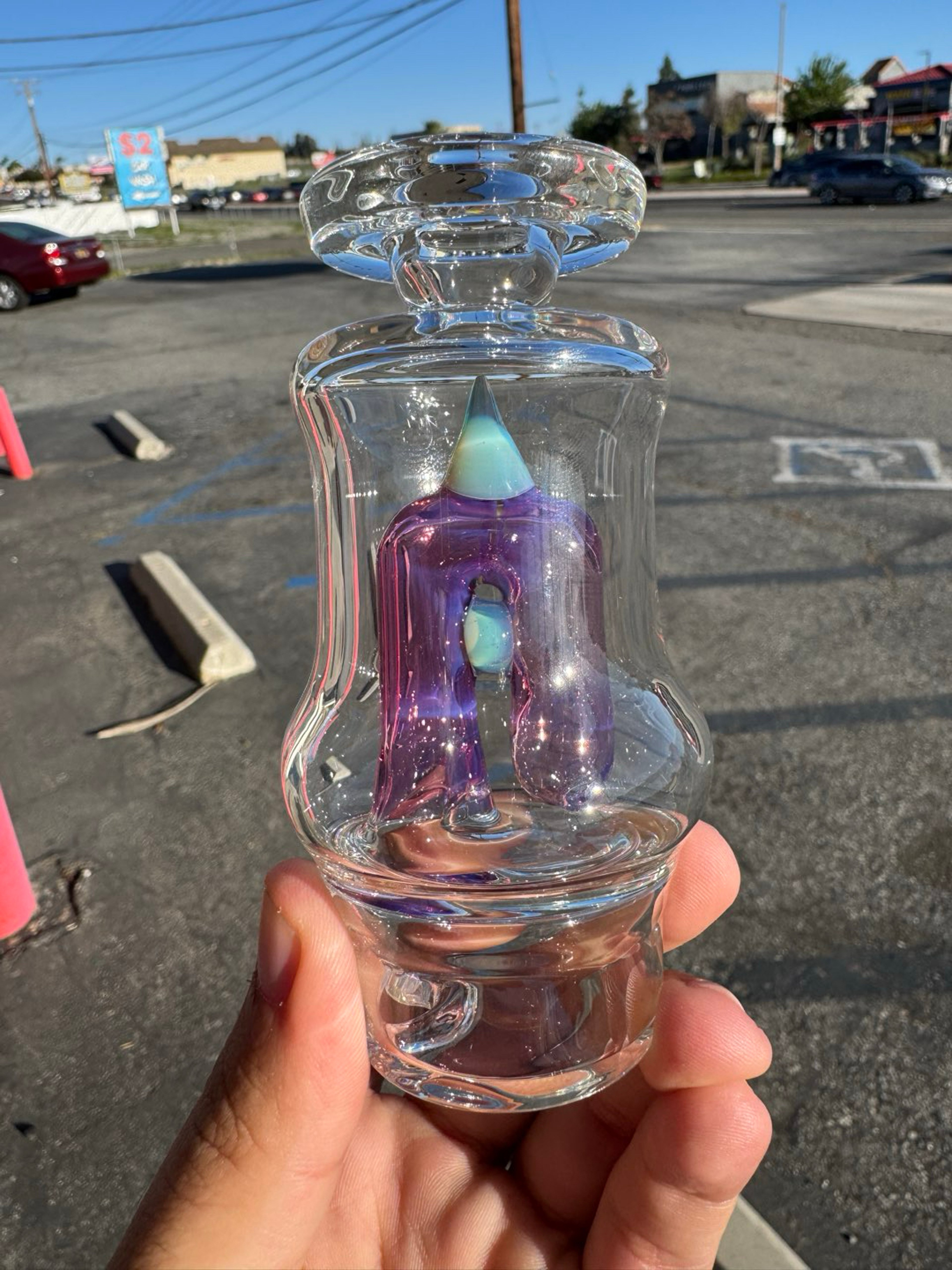 Full accent puffco top toffee green/magenta image 0