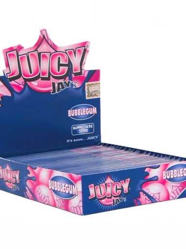 Preview pic of Juicy Jay’s Bubblegum King Size Slim Rolling Papers – 7 Booklets Pack | Bubblegum Flavored Papers