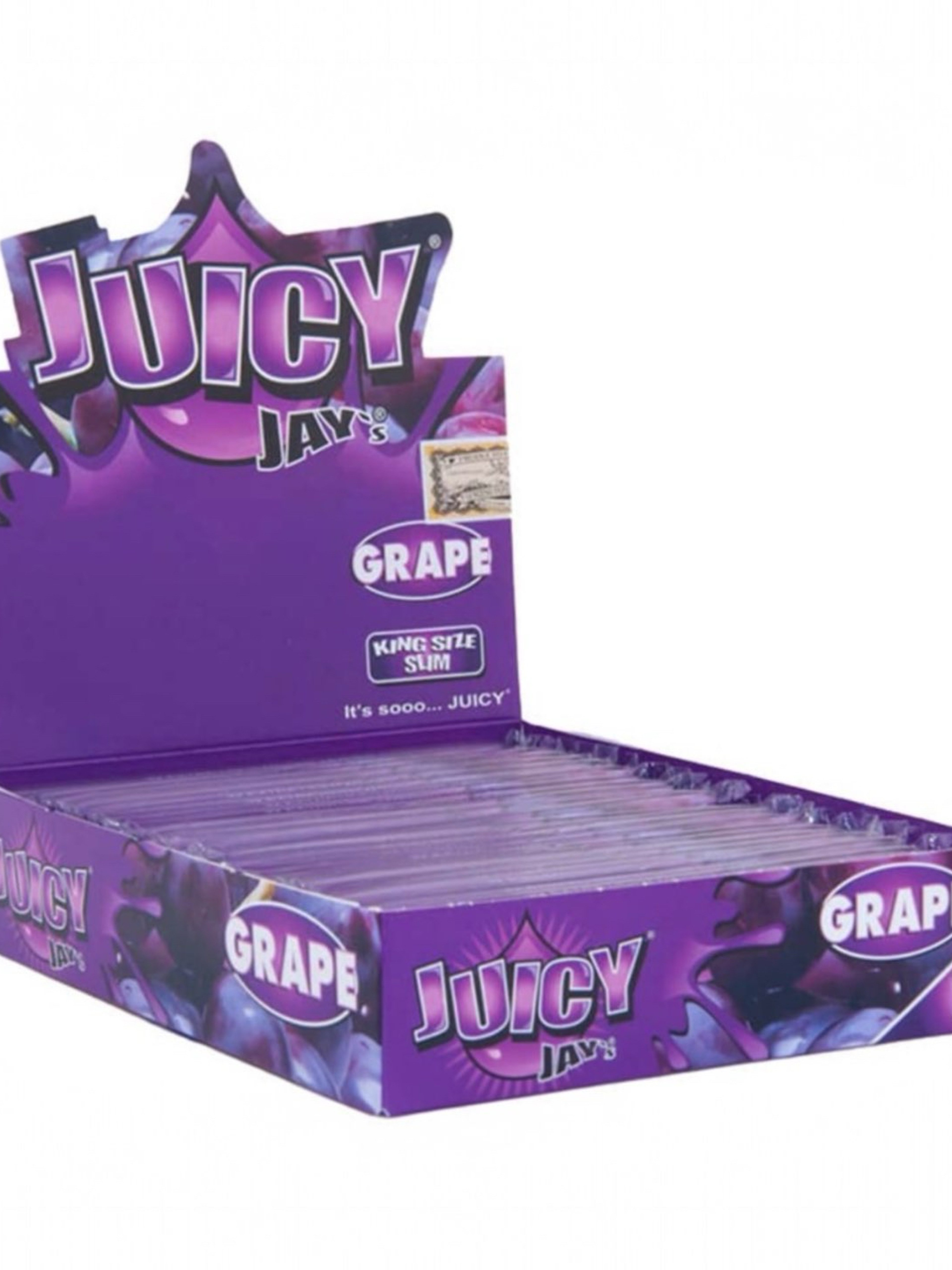 Preview pic of Juicy Jay’s Grape King Size Slim Rolling Papers – 7 Booklets Pack | Grape Flavored Rolling Papers