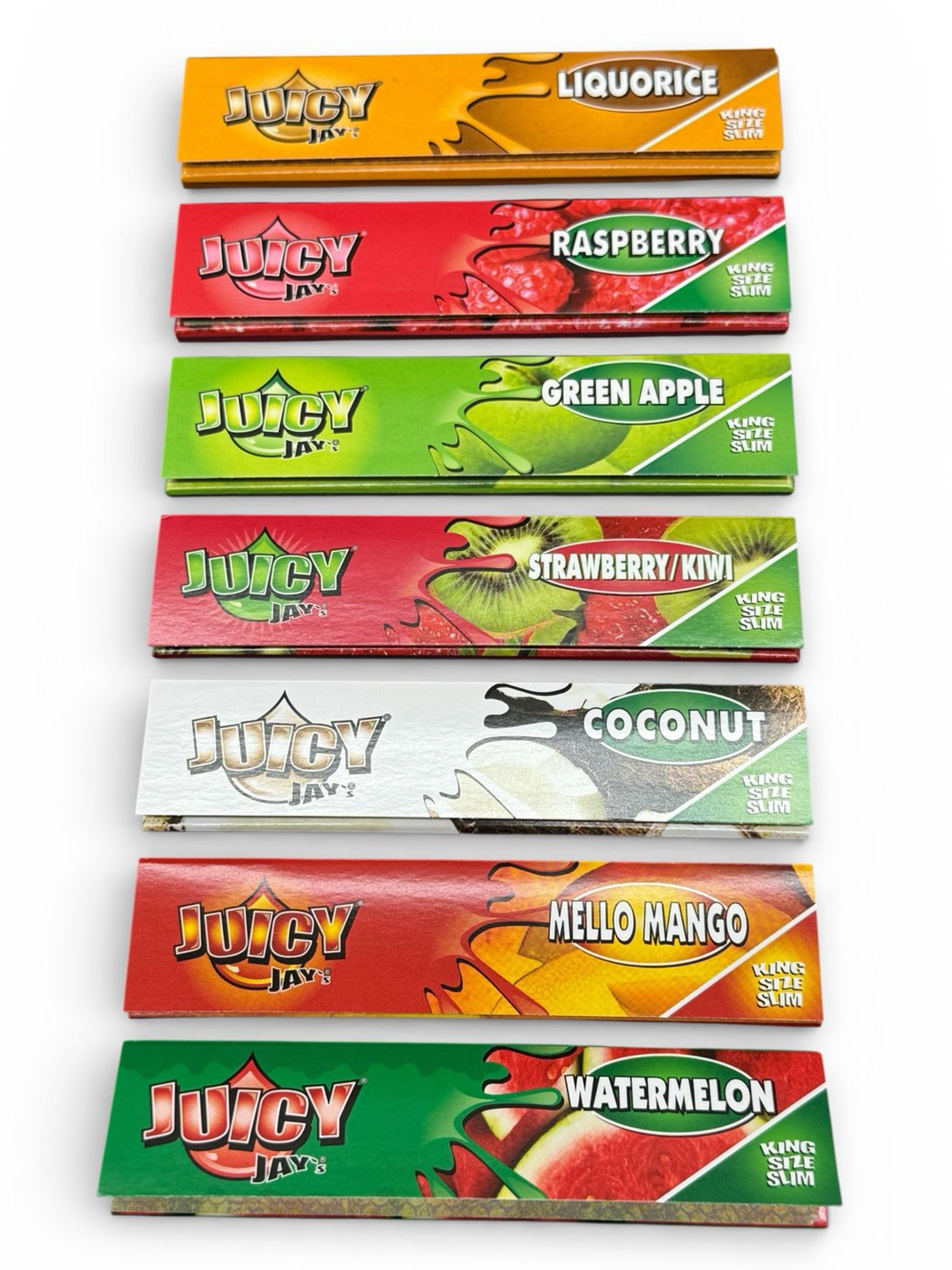 Preview pic of Juicy Jay’s King Size Slim Flavored Rolling Papers – 7 Pack Mixed Flavors | Juicy Jay’s Variety Pack