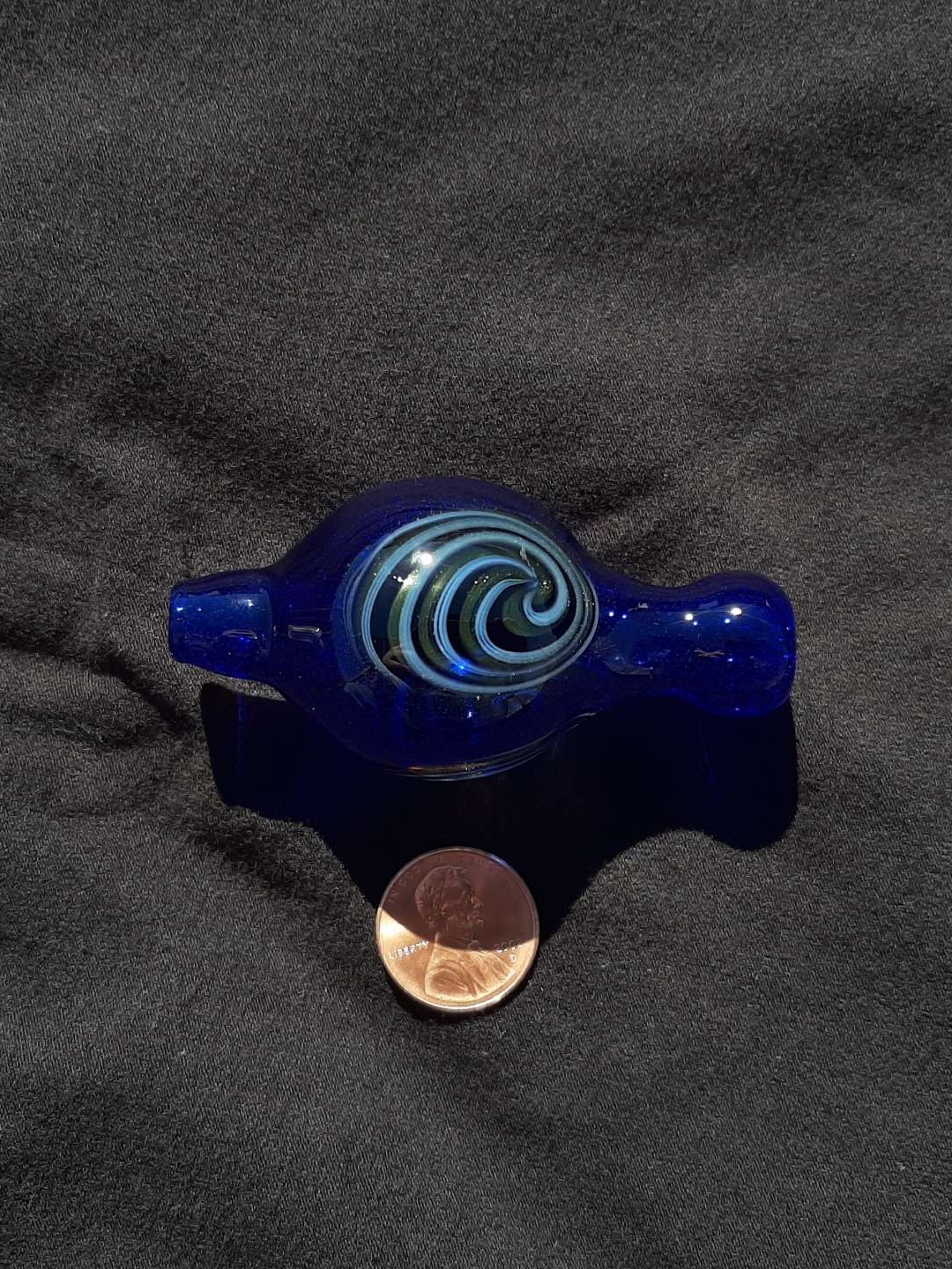 Coiled, inside out, spiraled, borosilicate glass carb cap image 0