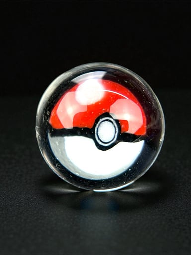 Preview pic of Steven H Glass – Pokémon Poké ball Millie Valve Marble (12–13mm)